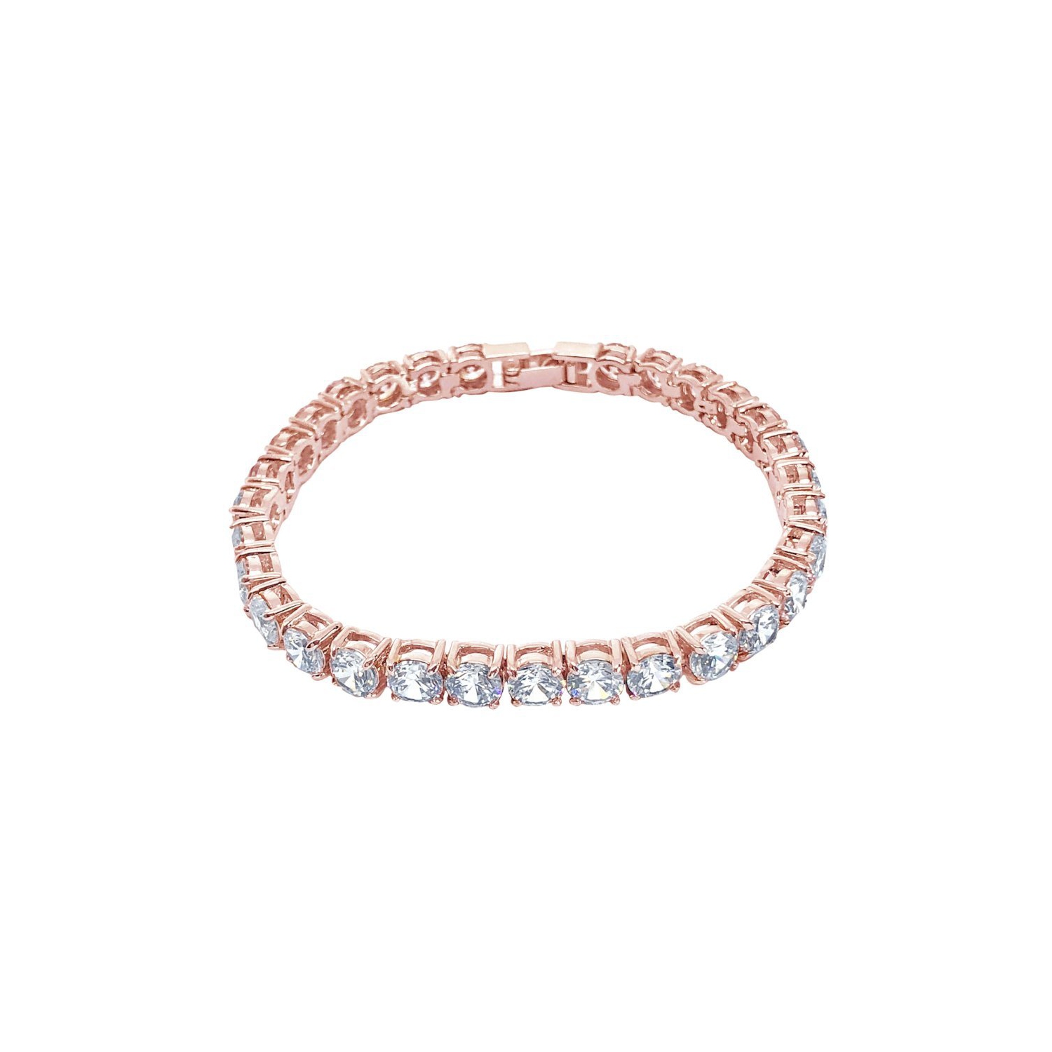 Bracelet tennis classique en or rose