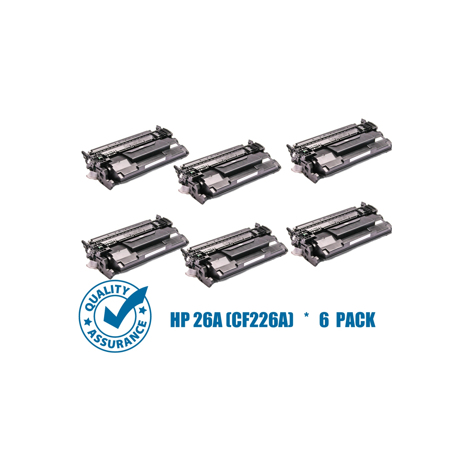 Printer Pro™ Compatible Replacement for 6 Pack HP 26A Black Toner Cartridge for HP Printer M402 MFP M426