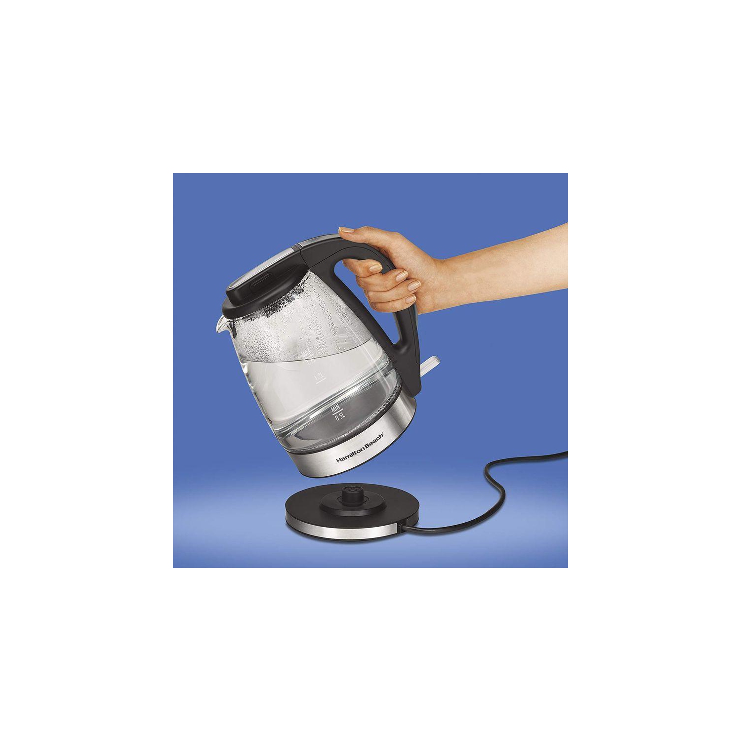 Hamilton Beach 40865C 1.7-Liter Glass Kettle