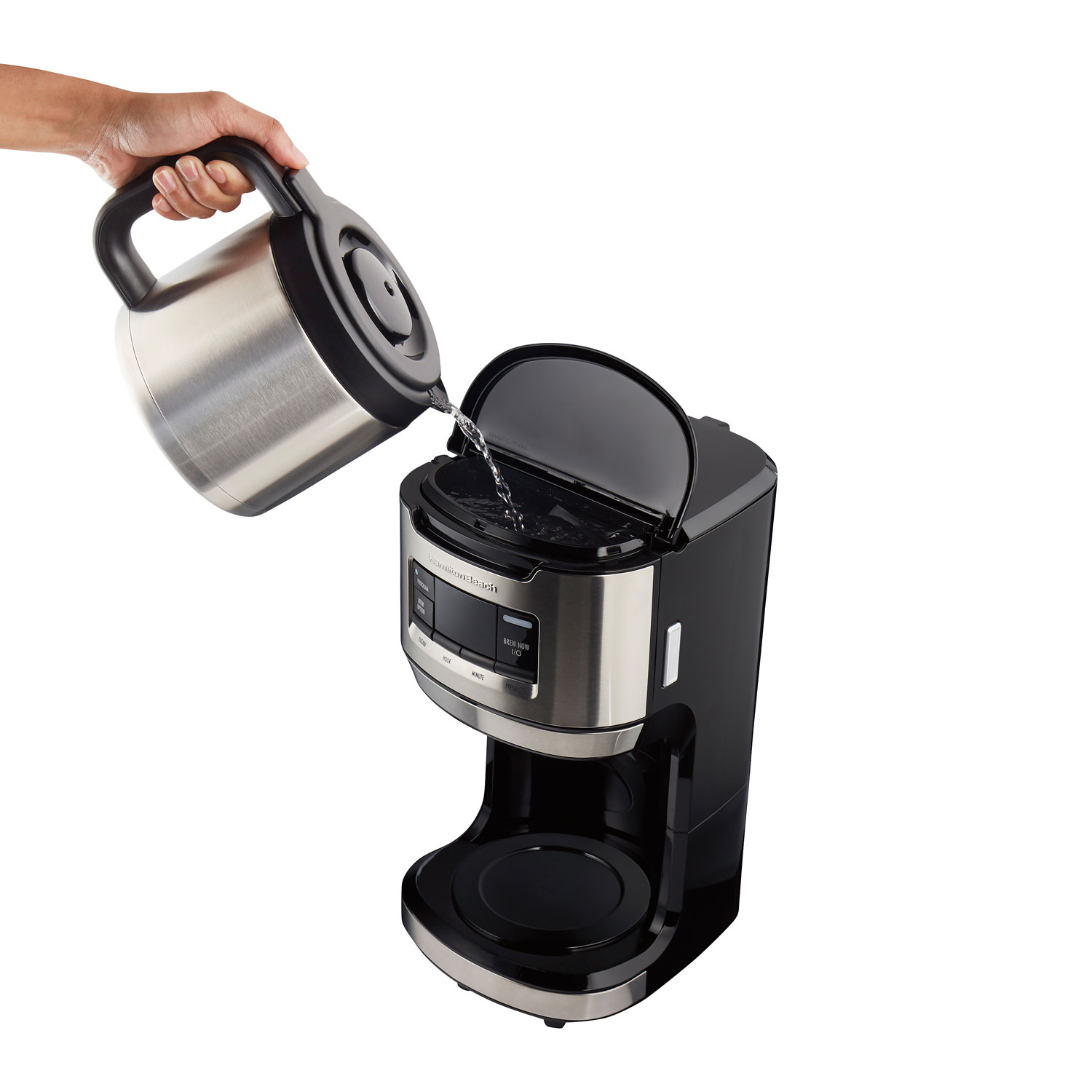 Hamilton Beach Programmable Drip Coffee Maker - 12-Cup - Black/Stainless Steel