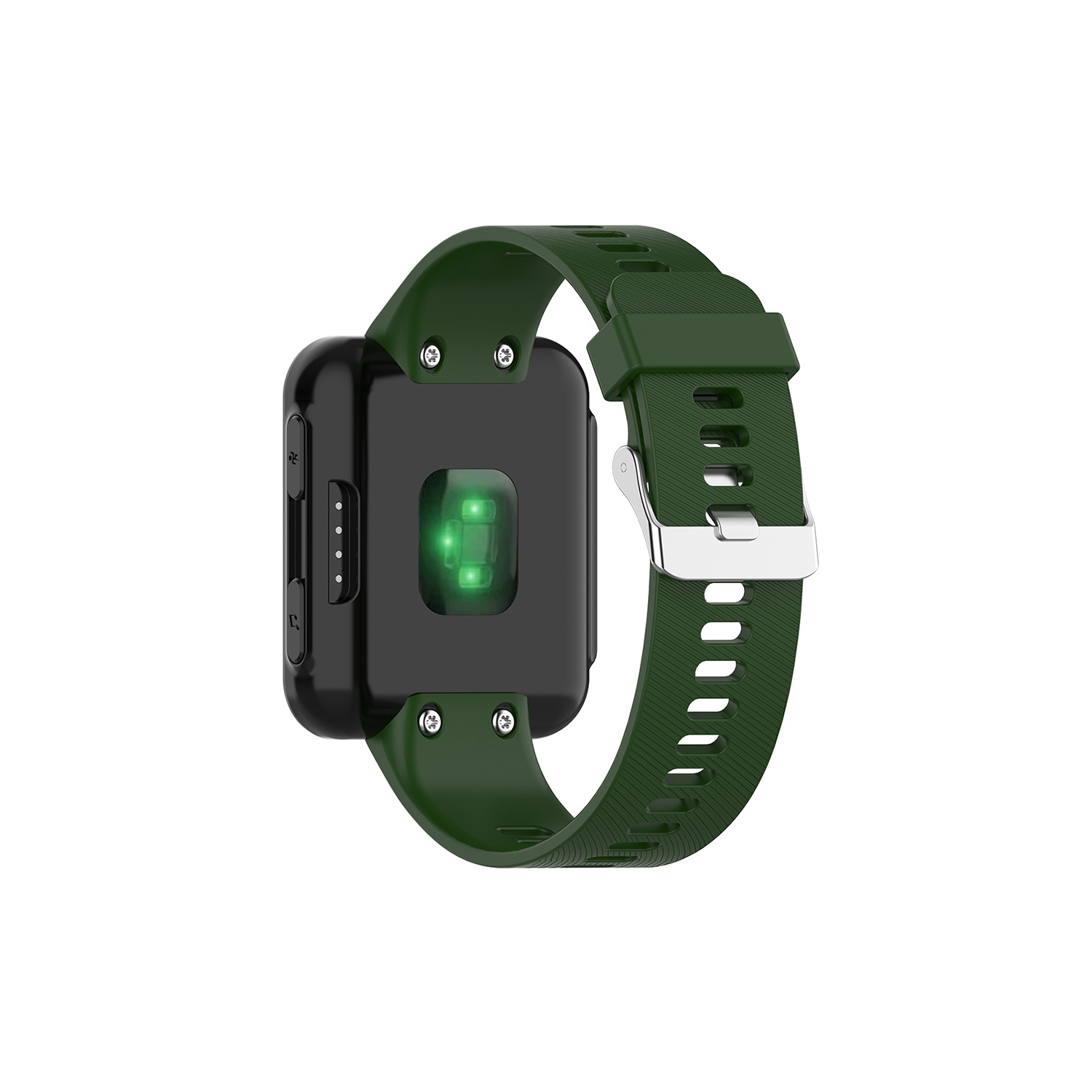 Bracelet en caoutchouc de silicone de StrapsCo pour montres Forerunner 30 et 35 de Garmin - Vert