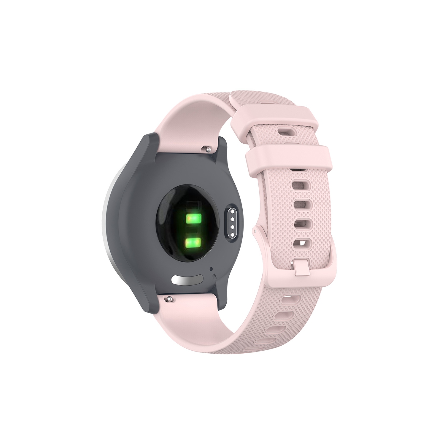 StrapsCo Silicone Rubber Watch Band Strap for Garmin Vivomove 3S & Vivoactive 4S - Pink