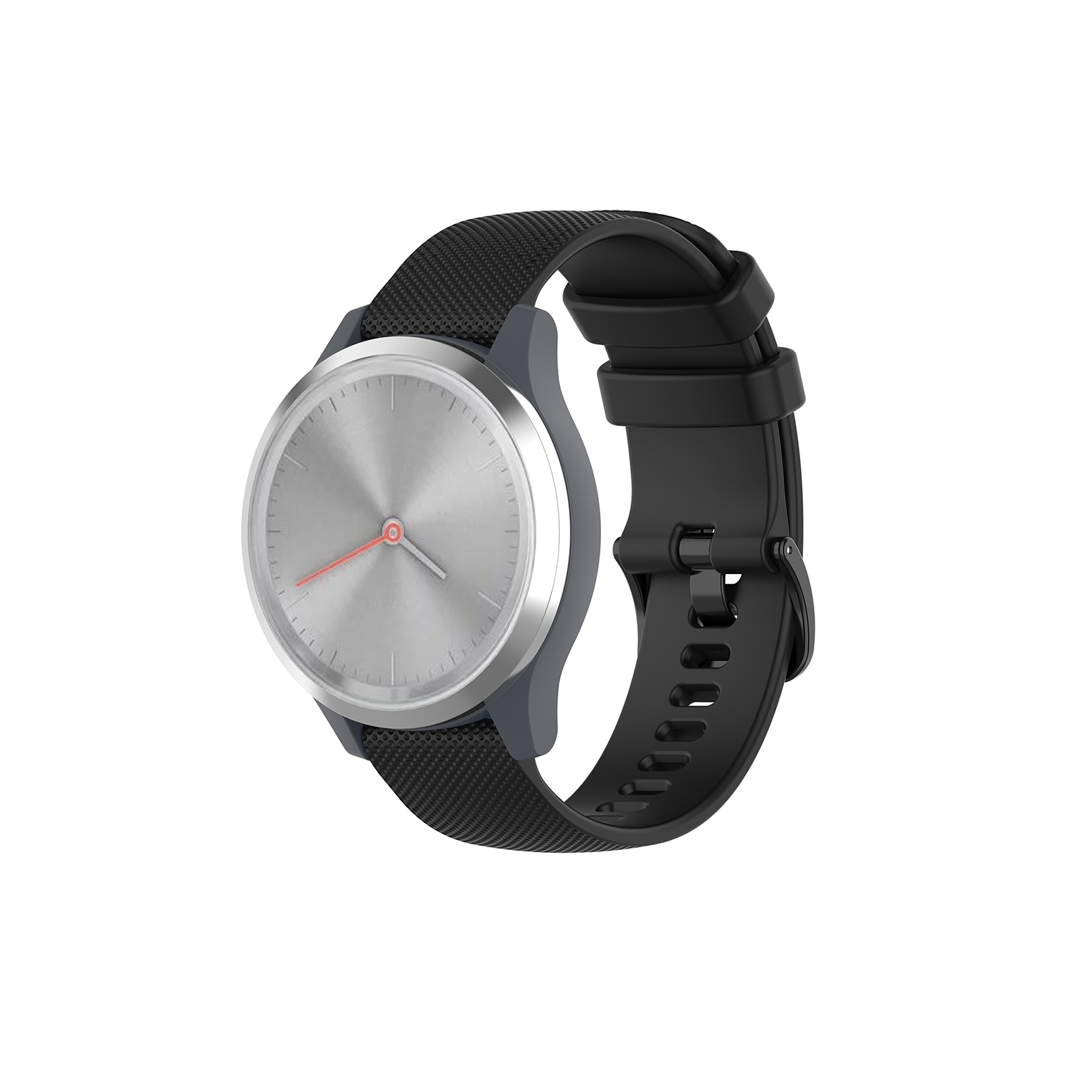 Bracelet en silicone et caoutchouc de StrapsCo pour VivoMove 3S et Vivoactive 4S de Garmin - Noir
