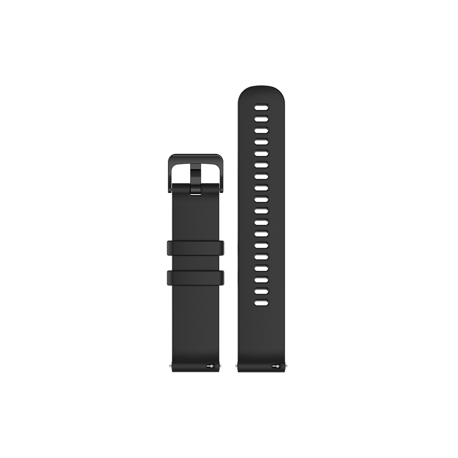 Bracelet en silicone et caoutchouc de StrapsCo pour VivoMove 3S et Vivoactive 4S de Garmin - Noir