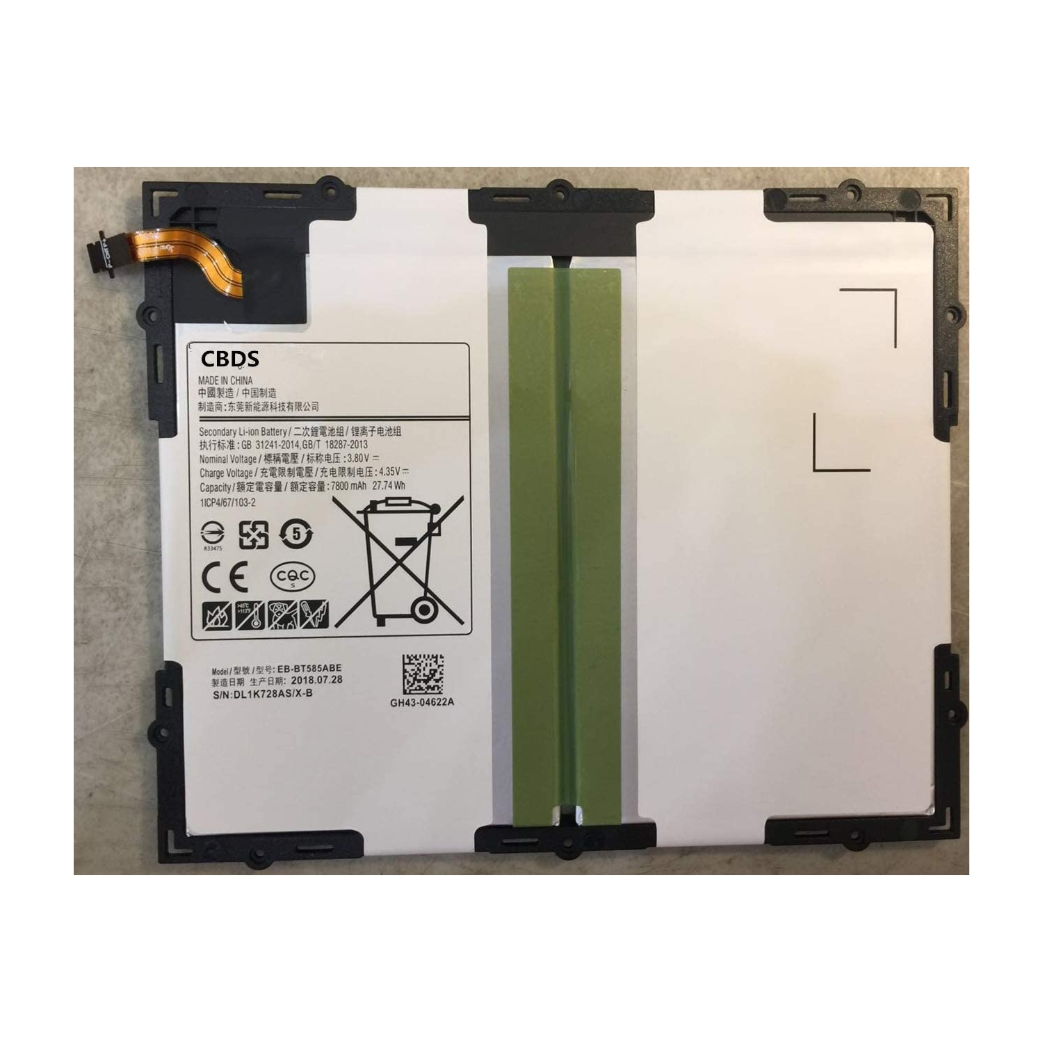 (CBDS) 7800mAh, 27.74 Wh Replacement Battery - Compatible with Samsung Galaxy Tab A 10.1 2016 A6 SM-T580 SM-T585 T585