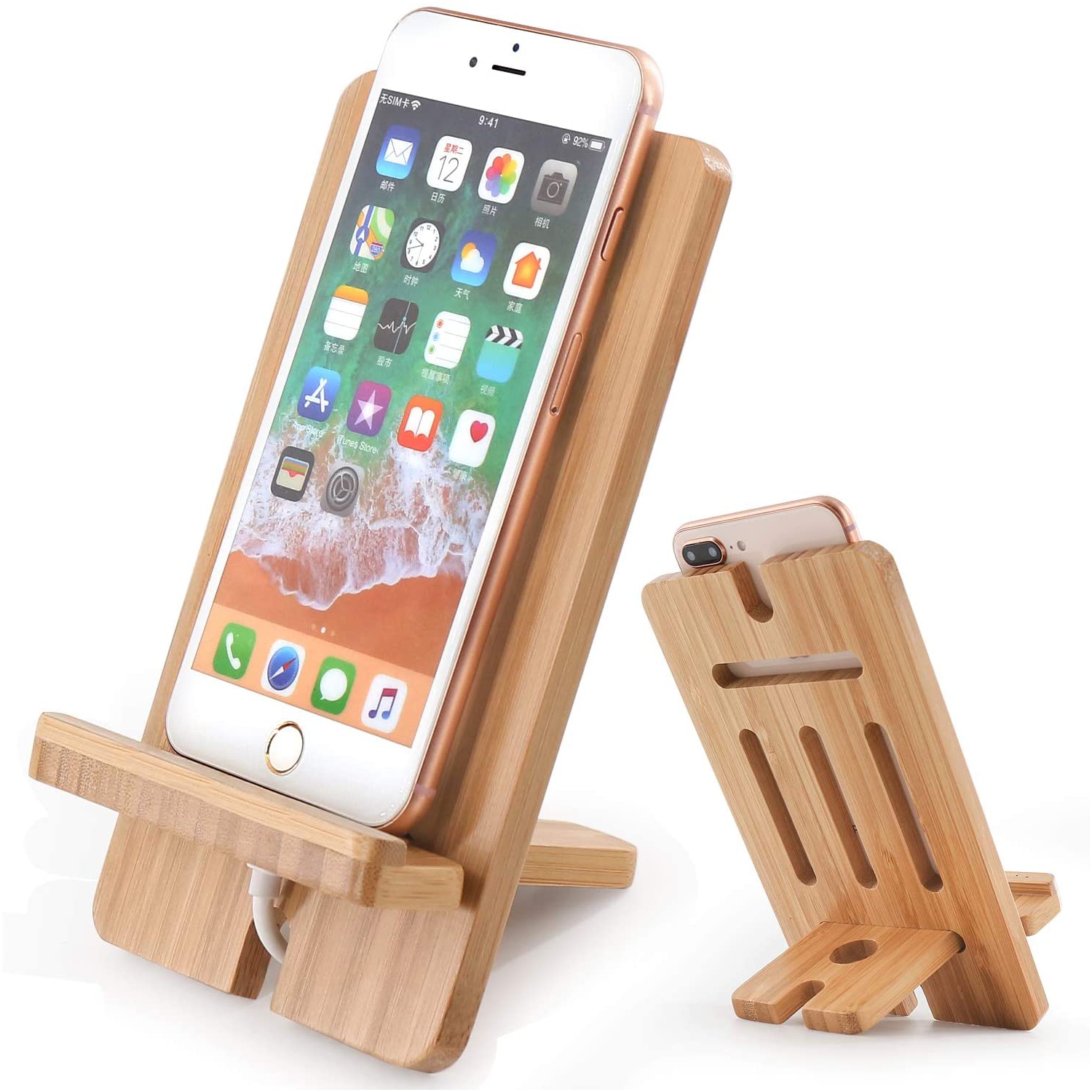 Cell Phone Stand Bamboo Phone Desk Holder Wooden Tablet Stand Charging Compatible With Pad Phone 8 Plus X Xs Max Xr Best Buy Canada