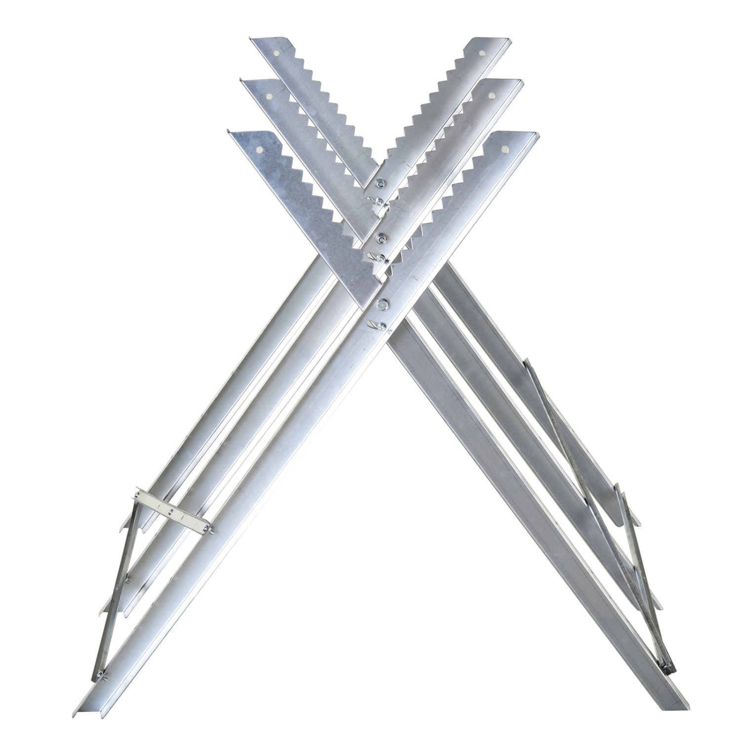 DURHAND Portable Sawhorse Heavy Duty Cutting Stand Steel Adjustable Work Support, Foldable Sawhorse Stand 220 lbs Weight Capacity