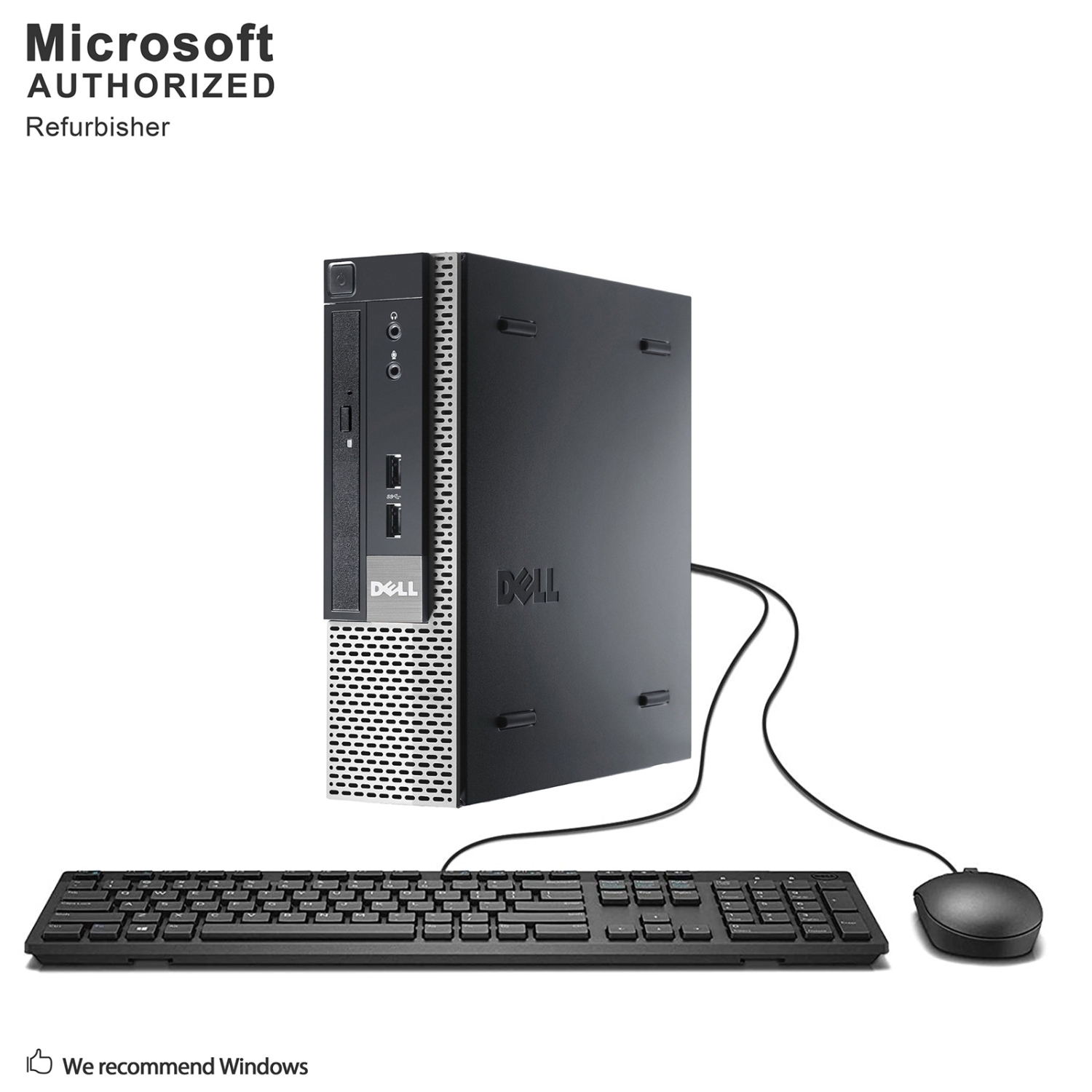 Refurbished (Good) - Dell OptiPlex 9020 USFF, Intel Quad Core i5 4570S up to 3.6G, 8G DDR3, 256G SSD, WiFi, BT, DVD, W10P64 (EN/FR/ES)