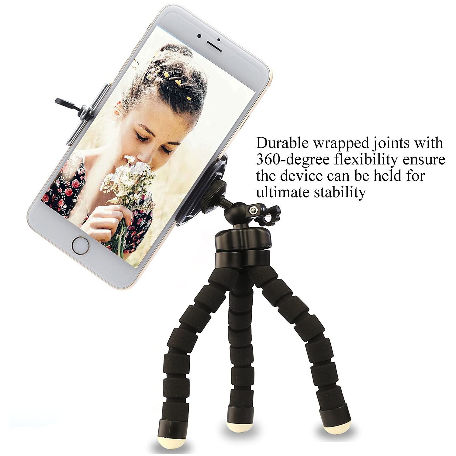 Selfie Tripod with Blue Tooth Shutter Remote for Cell Phone GoPro Digital Camera Flexible Octopus Gorilla Legs will