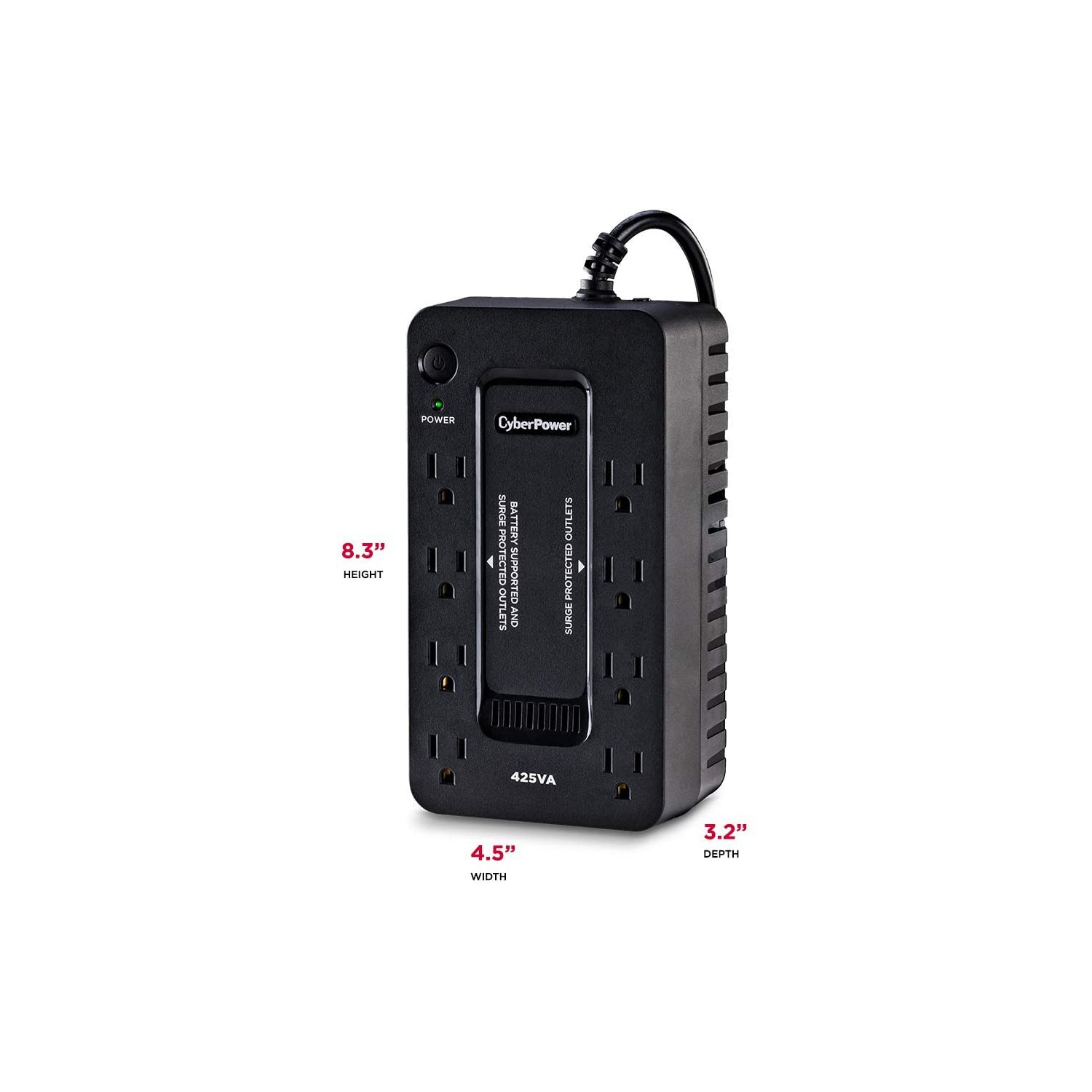 CyberPower ST425 Standby UPS System, 425VA/260W, 8 Outlets, Compact