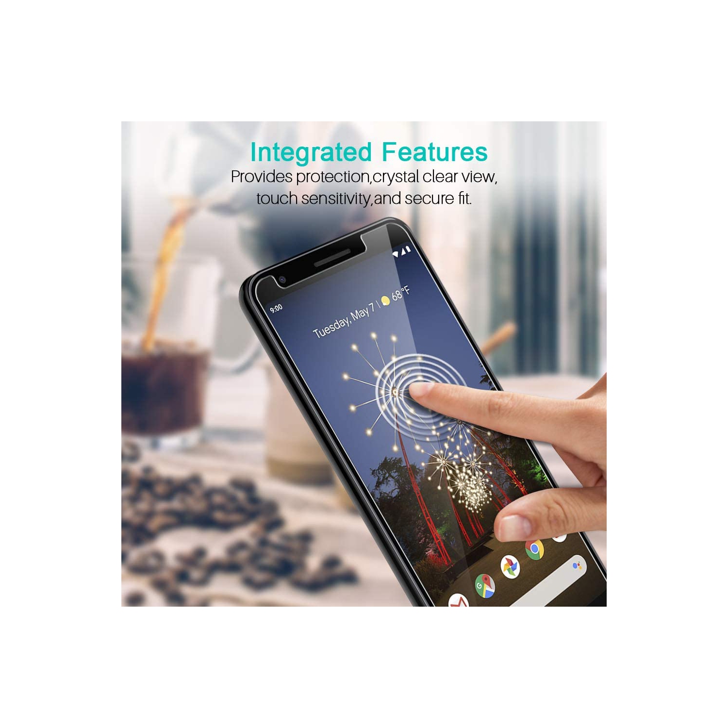 2 Pack of WINGOMART Premium Tempered Glass Screen Protector for Google Pixel 3