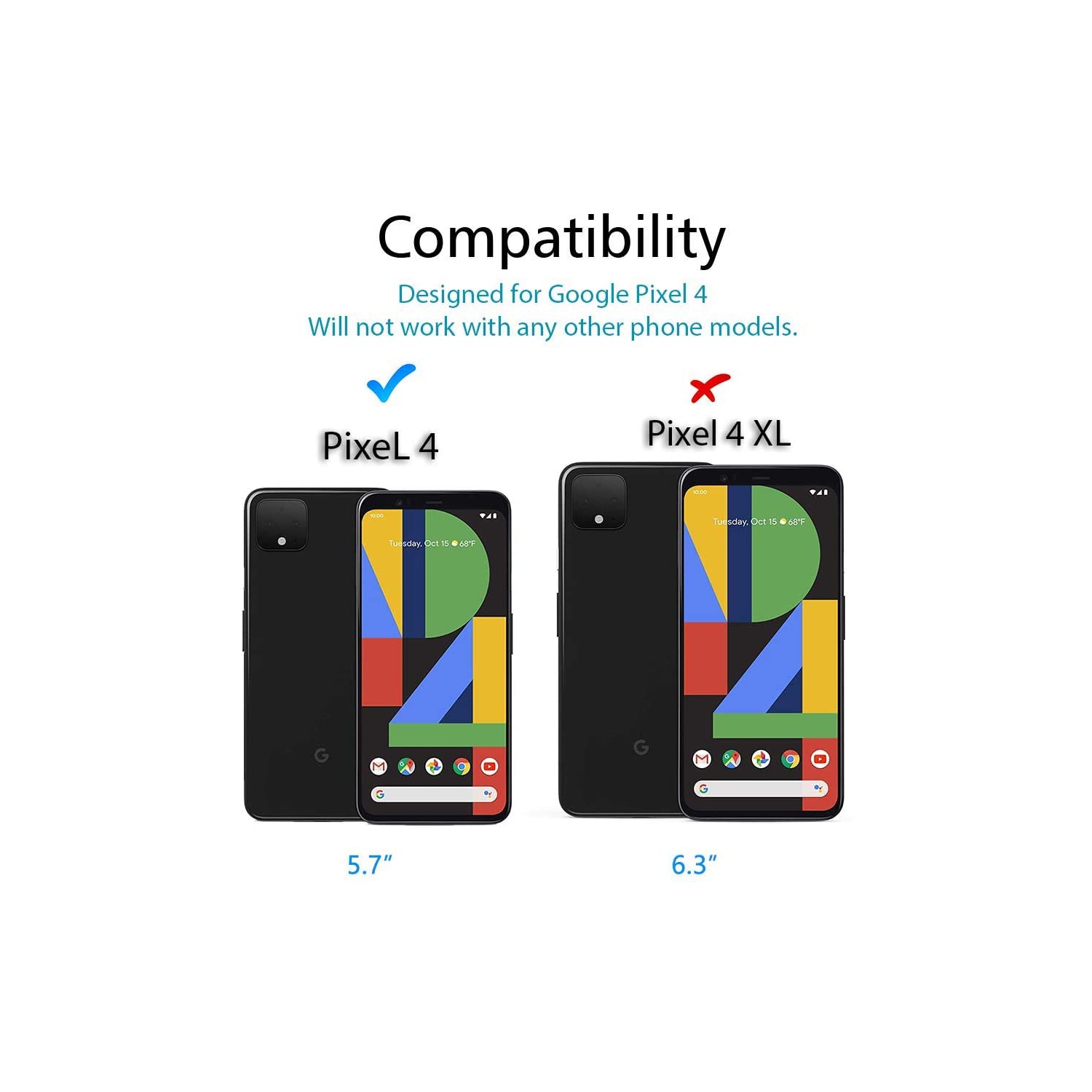 2 protecteurs d’écran en verre trempé de qualité supérieure de WINGOMART pour Pixel 4 de Google