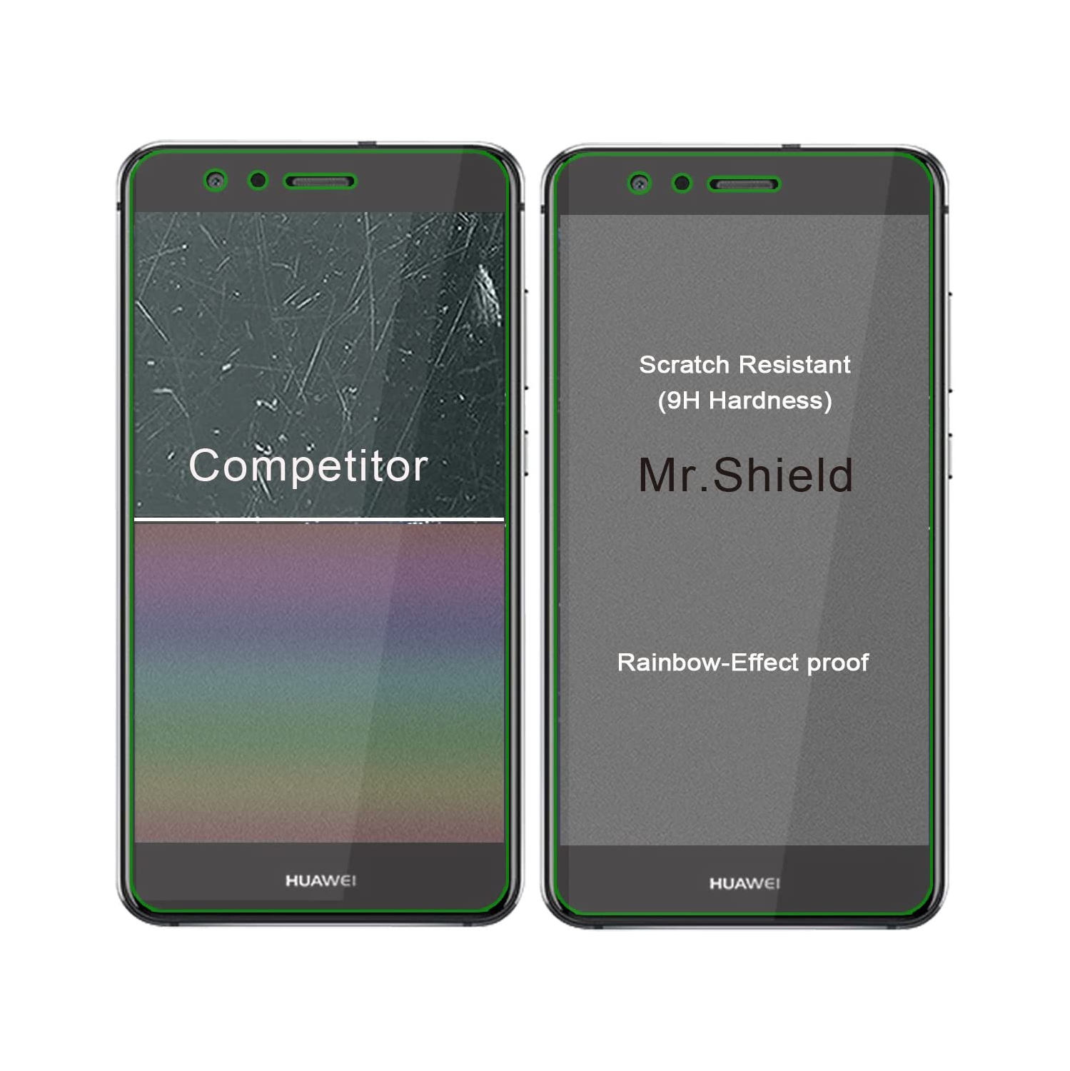 2 Pack of WINGOMART Premium Tempered Glass Screen Protector for Huawei P10