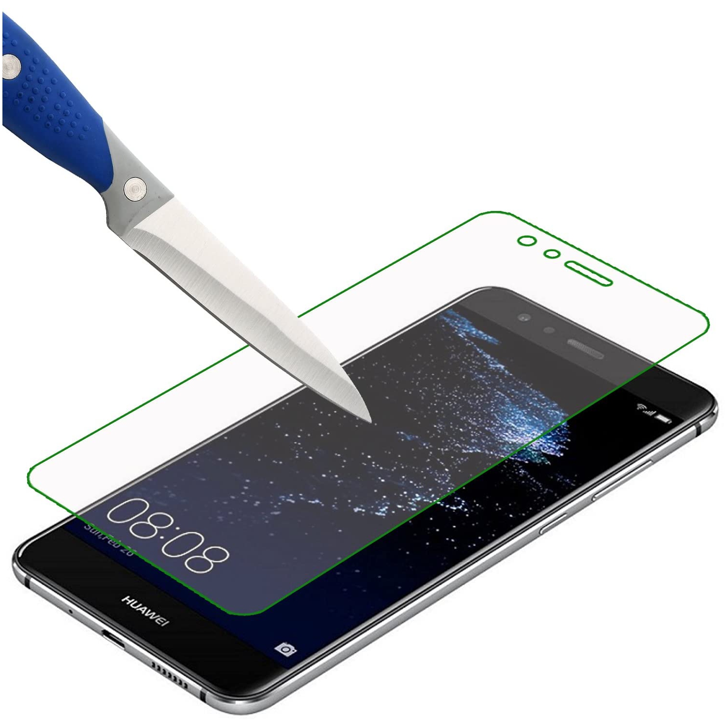 2 Pack of WINGOMART Premium Tempered Glass Screen Protector for Huawei P10