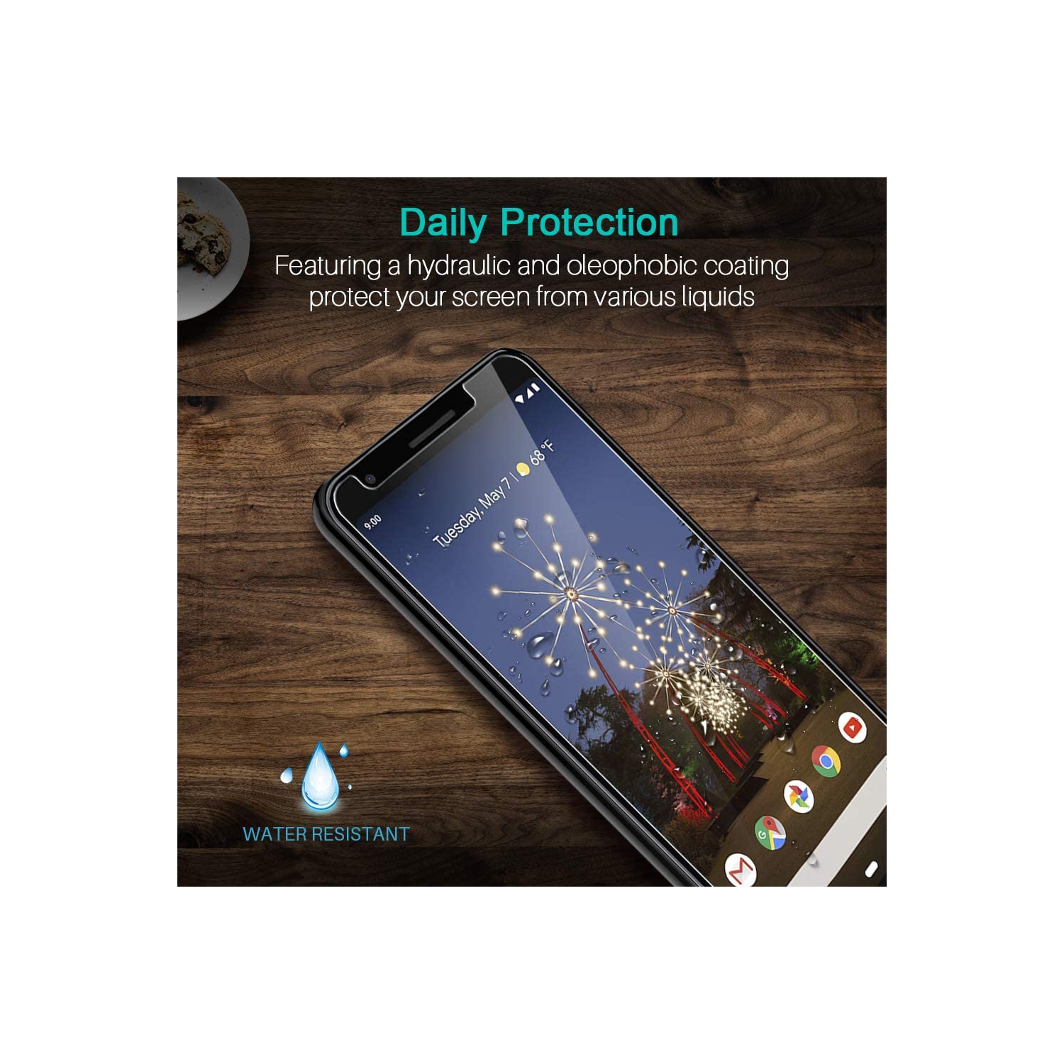 2 protecteurs d’écran en verre trempé de qualité supérieure de WINGOMART pour Pixel 3a XL