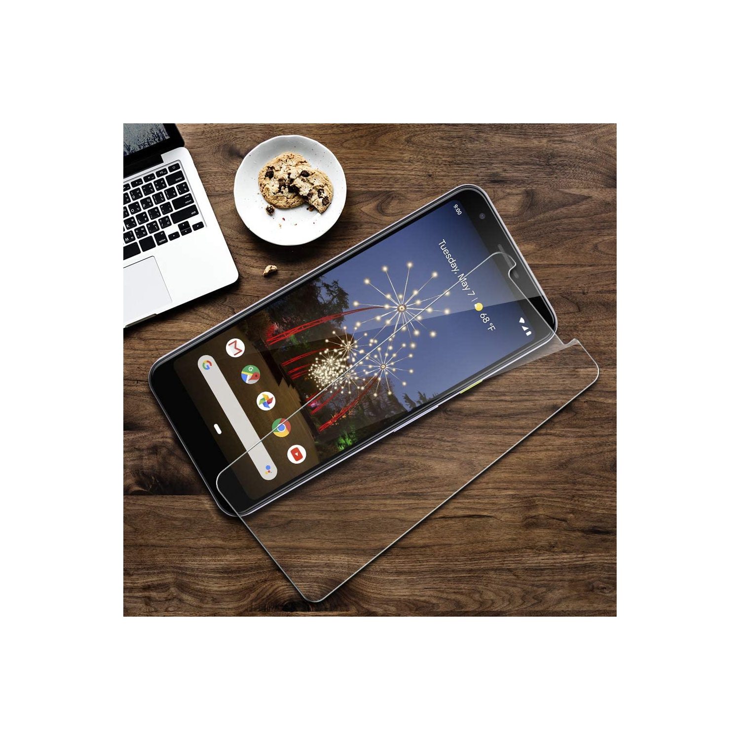 2 protecteurs d’écran en verre trempé de qualité supérieure de WINGOMART pour Pixel 3a XL