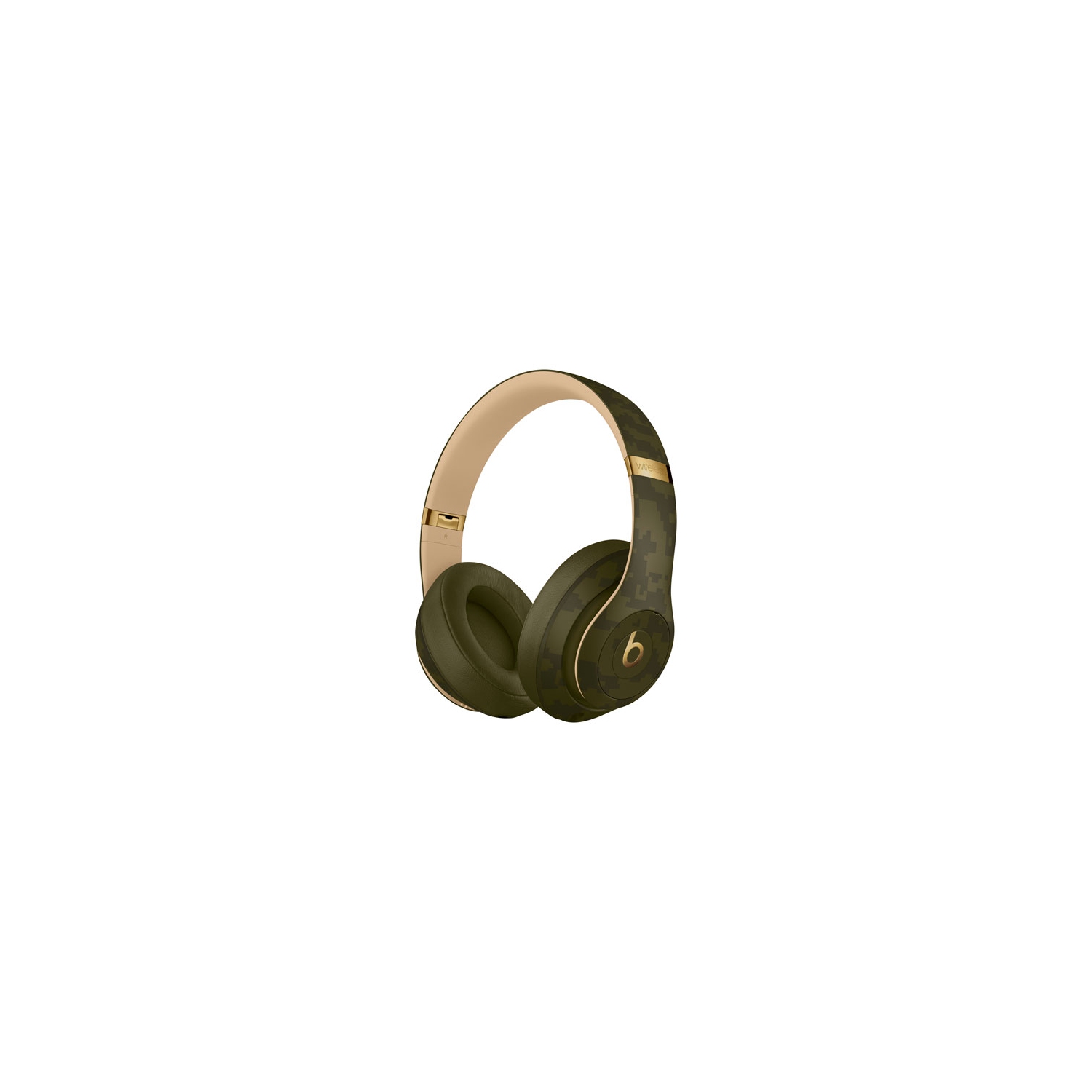 Refurbished - Beats by Dr. Dre Studio3 Camo Noise Cancelling Bluetooth Headphones - Forest Green