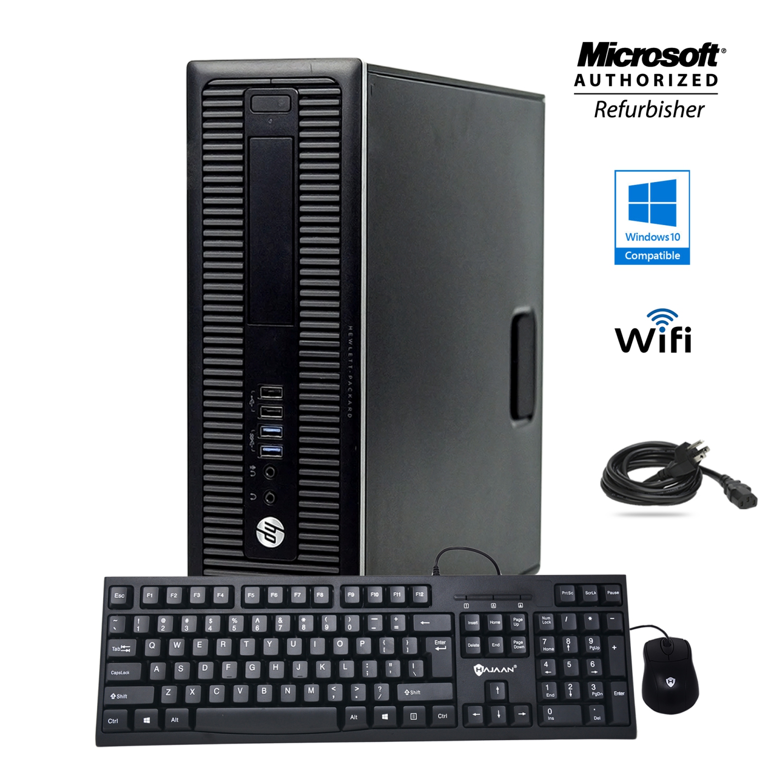 HP 800 G1 SFF Desktop intel i7 4770@3.4GHz 8GB RAM 512GB SSD Windows 10 Home WiFi Remis à neuf
