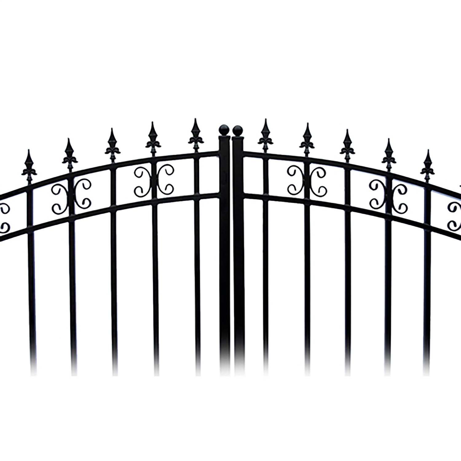ALEKO DG18STPD St. Louis Style Iron Wrought Dual Driveway Gate 18'