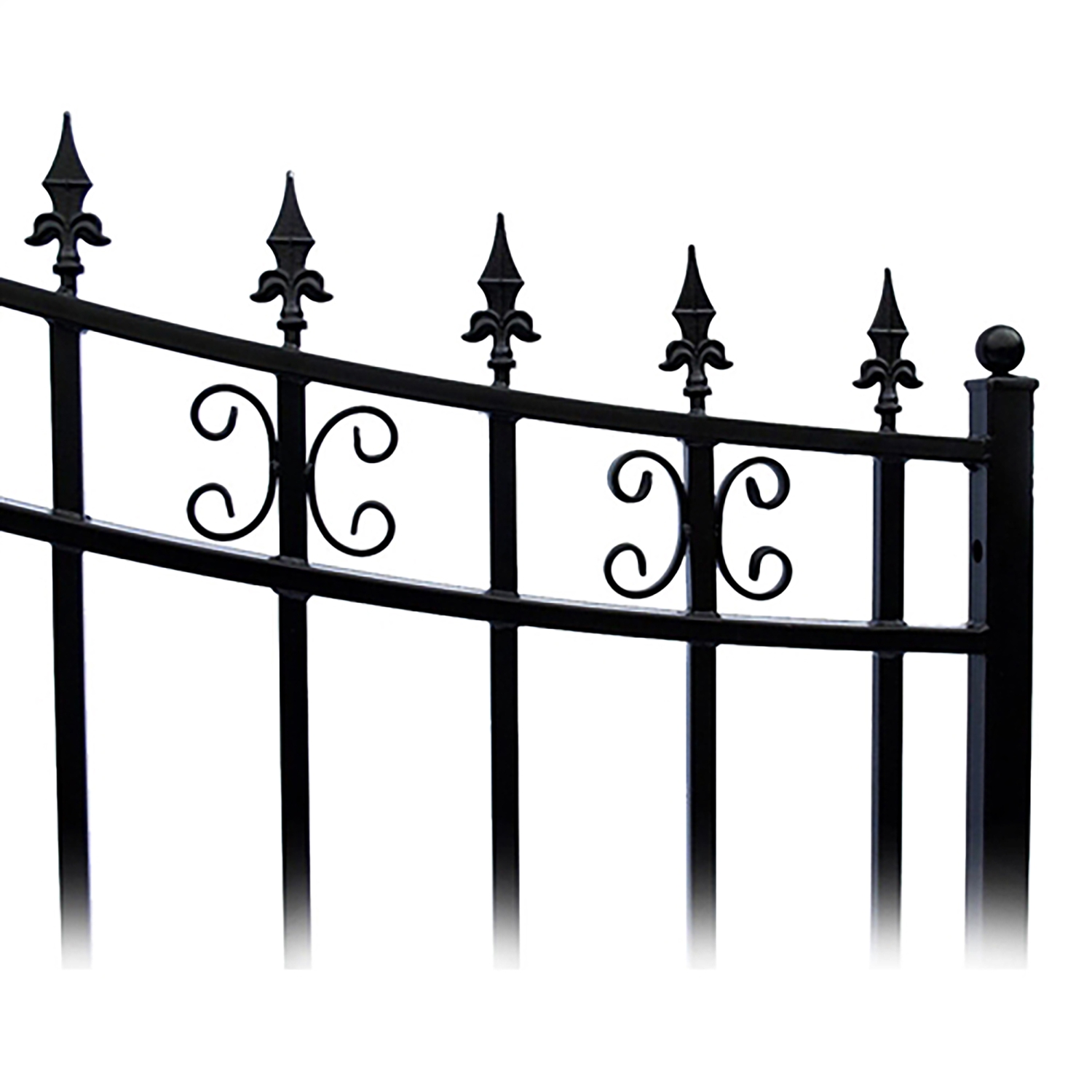 ALEKO DG18STPD St. Louis Style Iron Wrought Dual Driveway Gate 18'