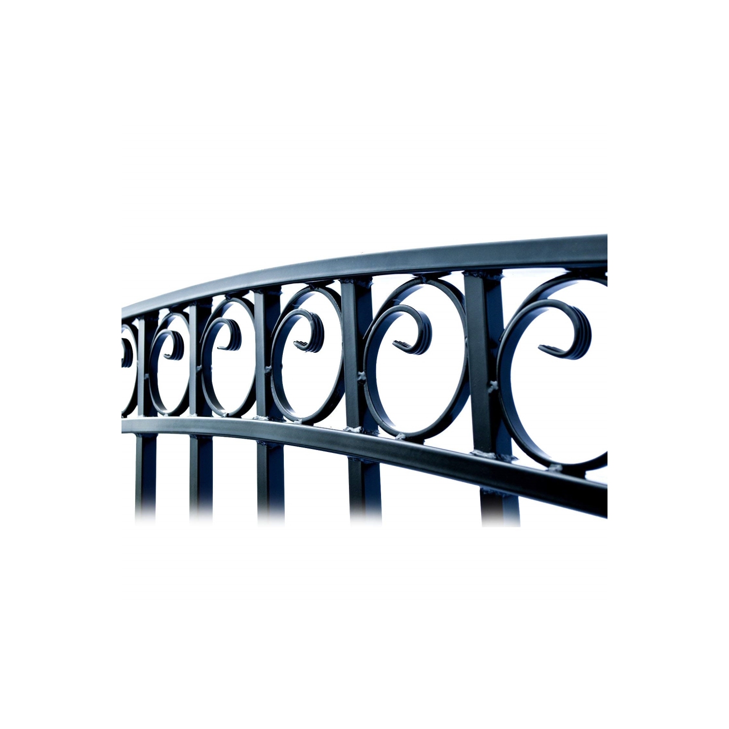 ALEKO DG12PARSSW Paris Style Iron Single Swing Driveway Gate 12'
