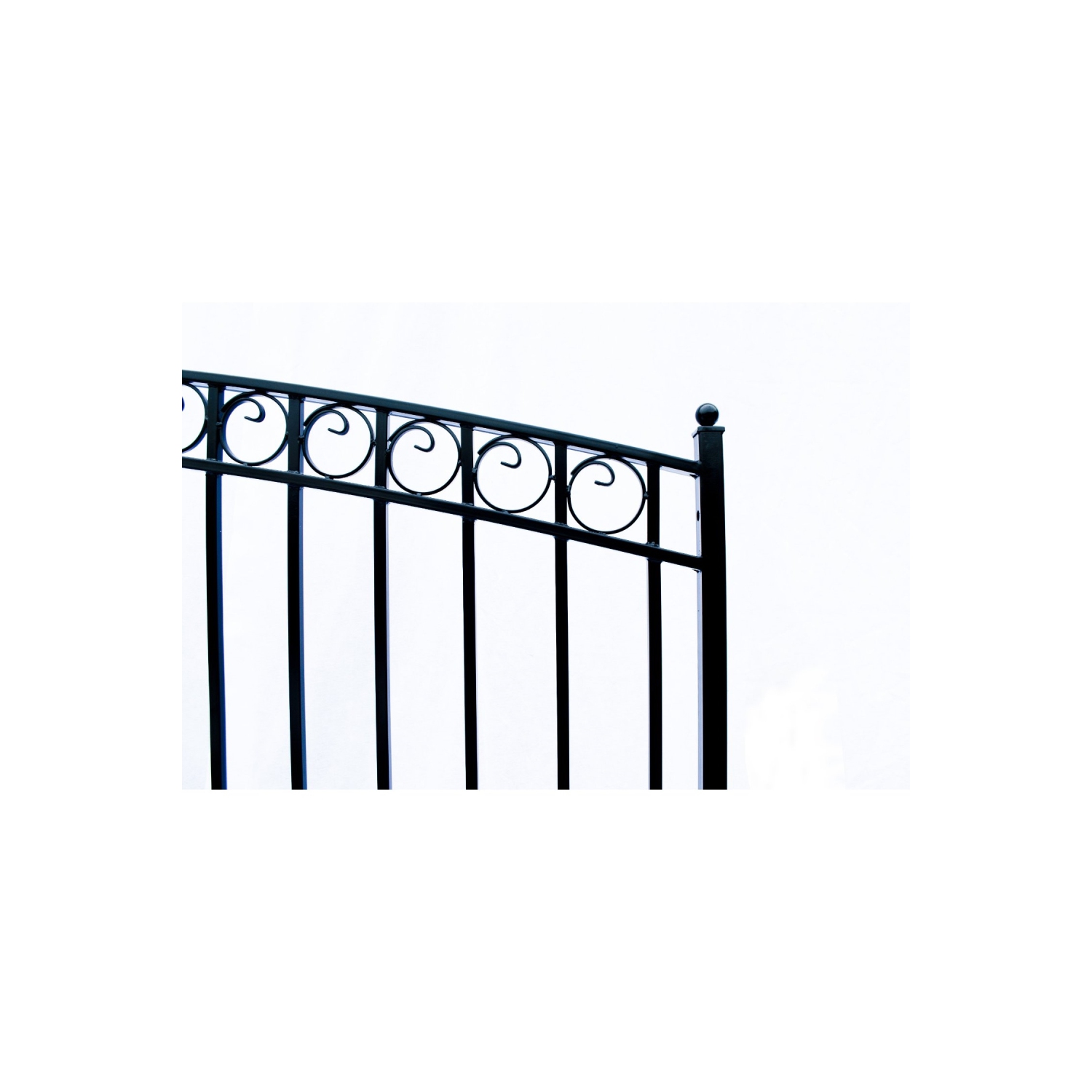 ALEKO DG12PARSSW Paris Style Iron Single Swing Driveway Gate 12'