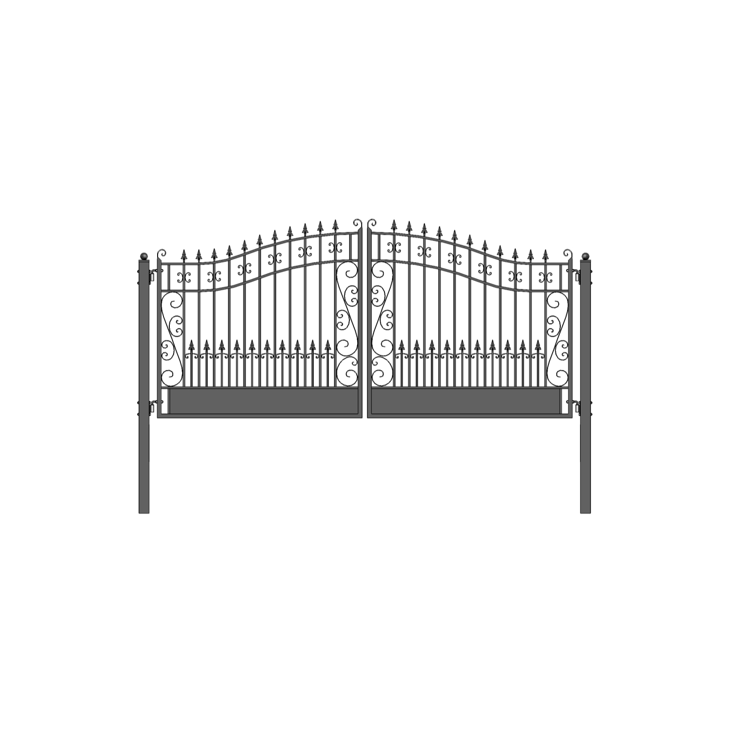 ALEKO DG12VEND Venice Style Iron Dual Swing Driveway Gate 12'
