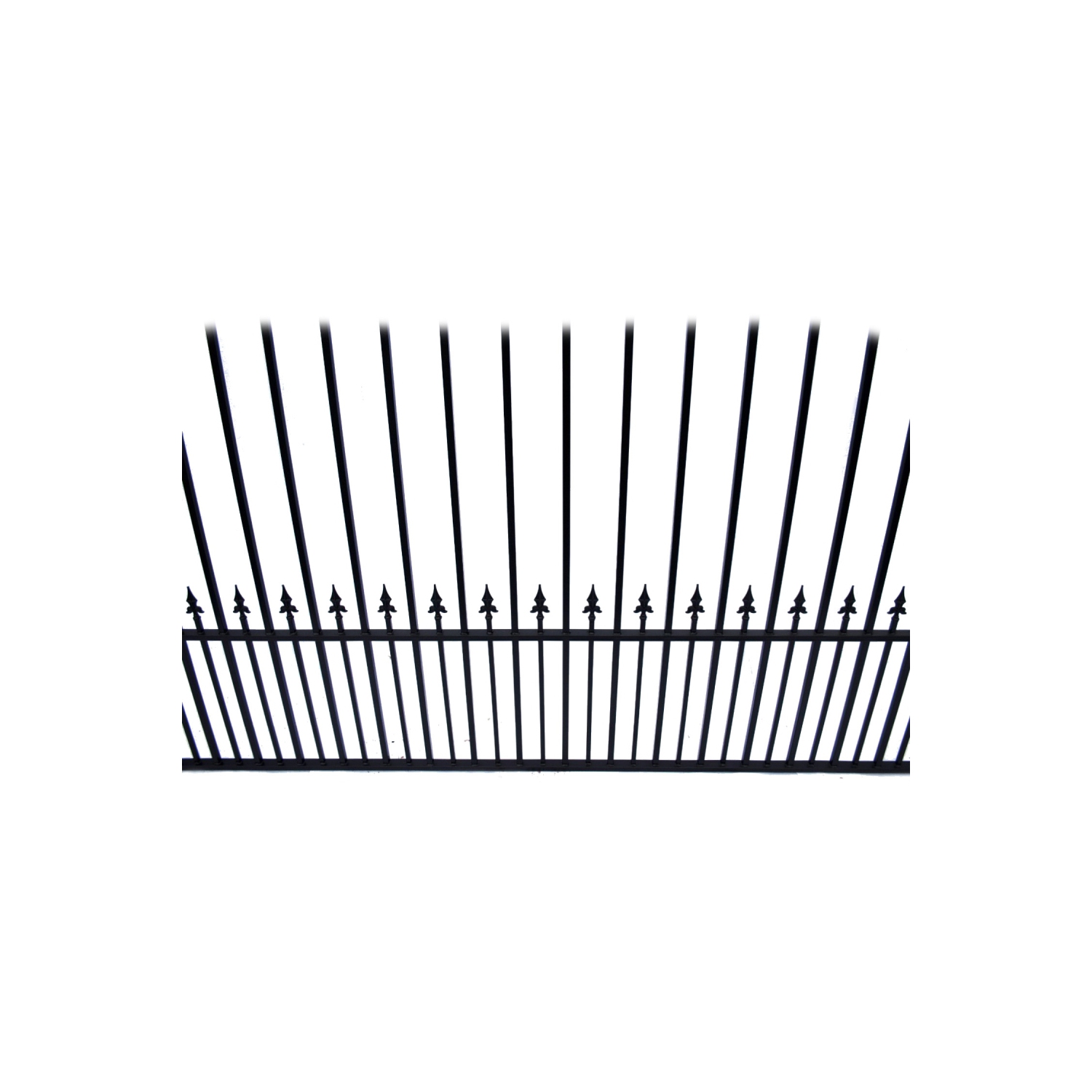 ALEKO DG12PRASSW Prague Style Iron Wrought Single Swing Driveway Gate 12'