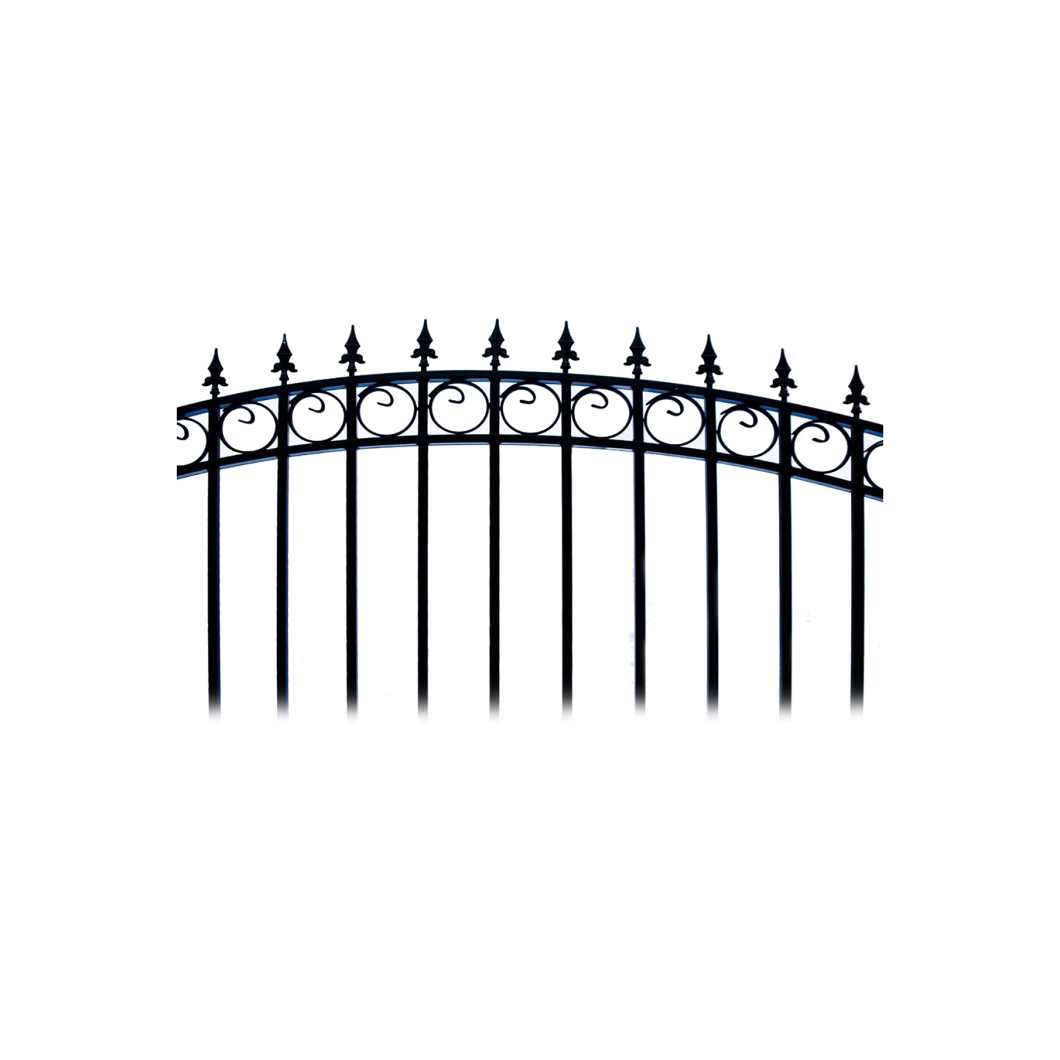 ALEKO DG12PRASSW Prague Style Iron Wrought Single Swing Driveway Gate 12'