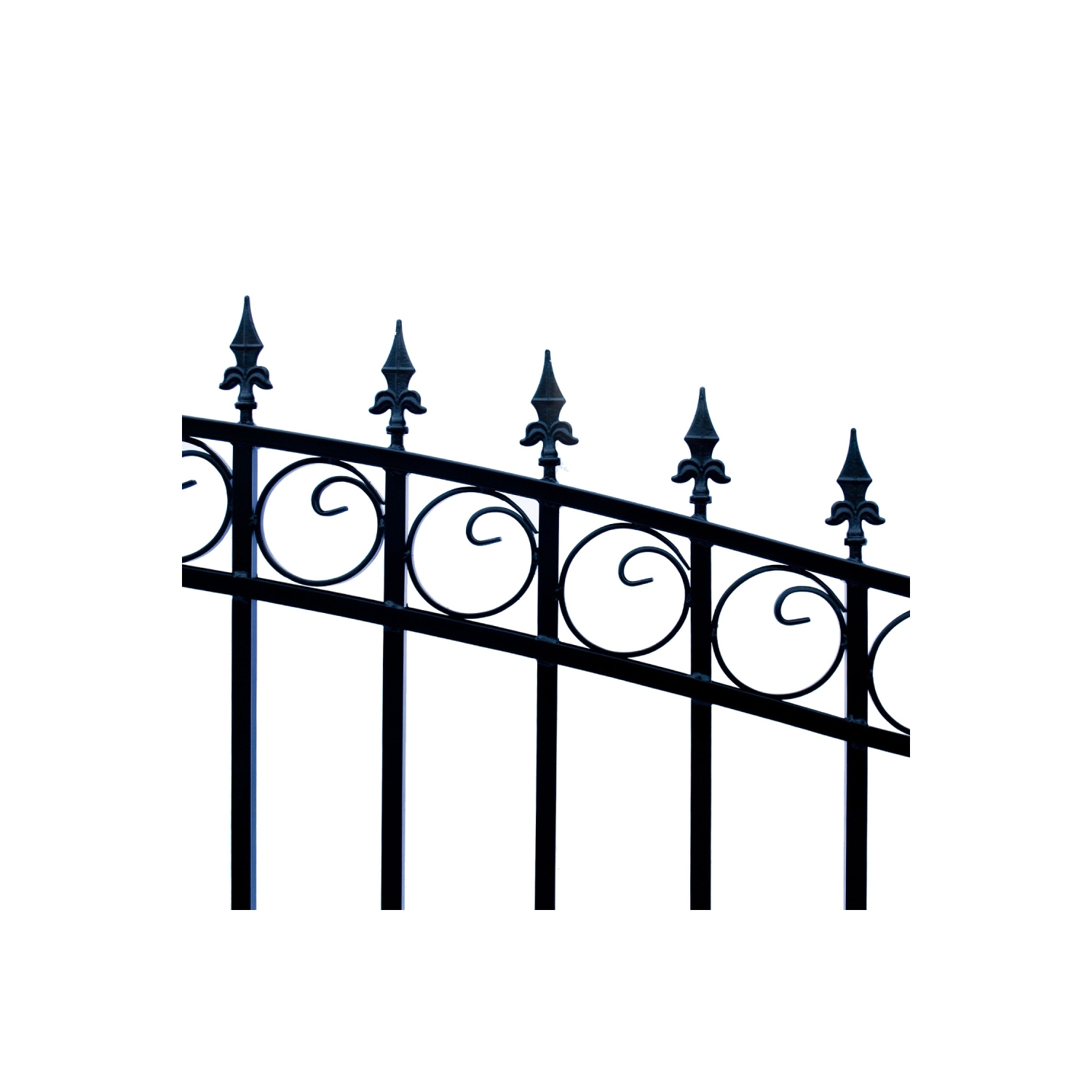 ALEKO DG12PRASSW Prague Style Iron Wrought Single Swing Driveway Gate 12'