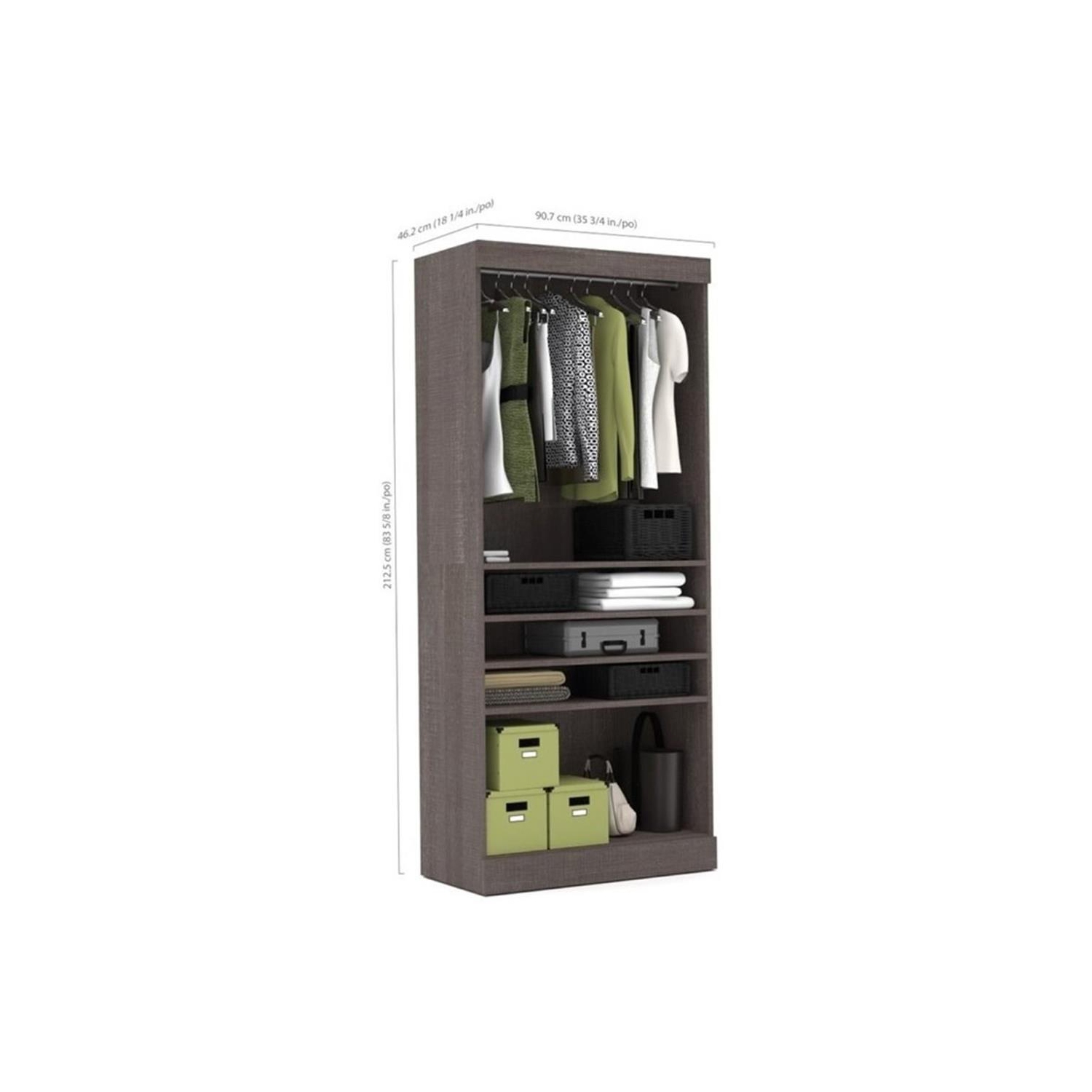 Pur 36" Closet Organizer Storage Unit - Bark Grey