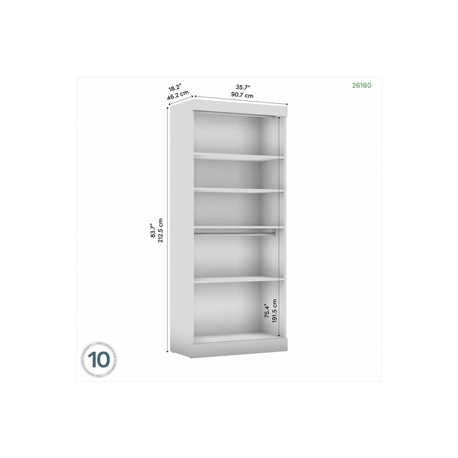 Pur 36" Closet Organizer Storage Unit - Bark Grey