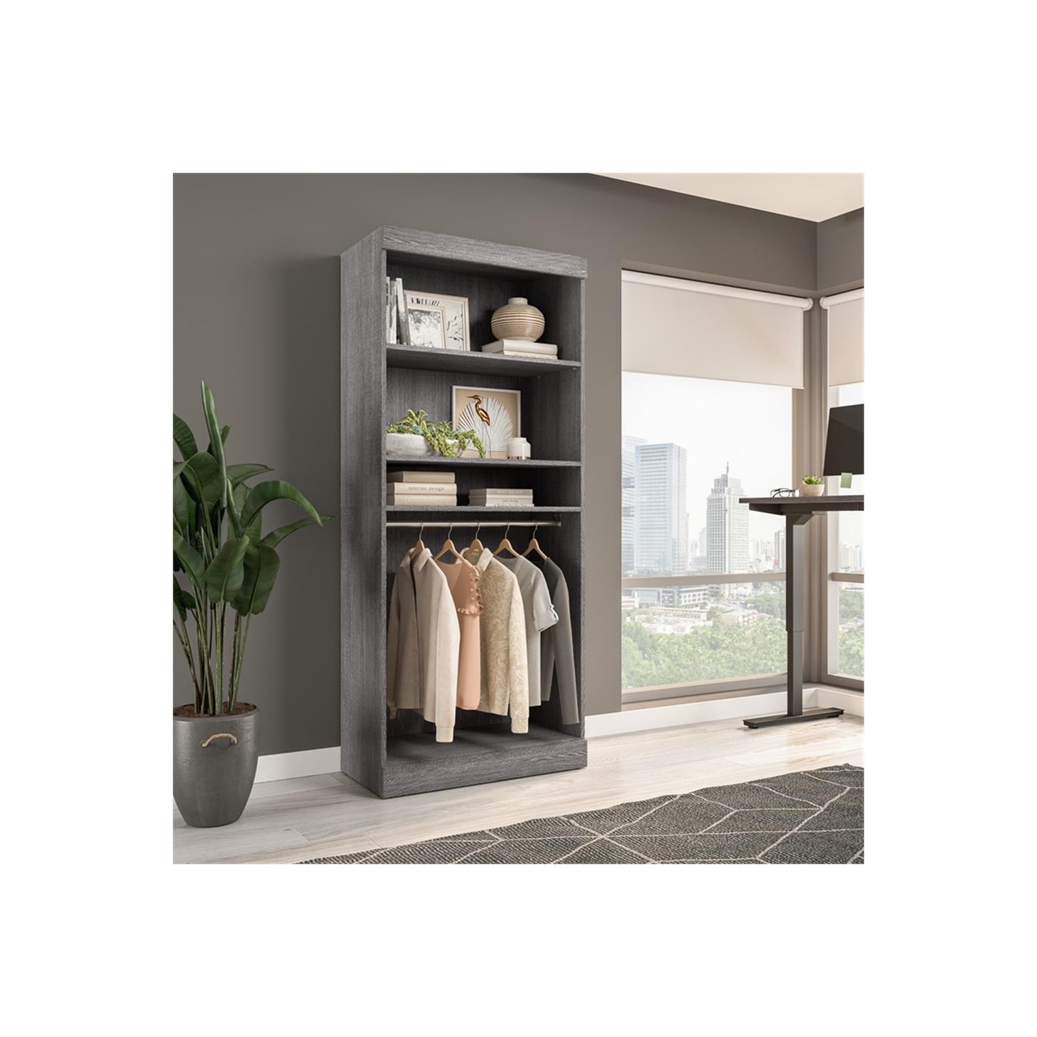 Pur 36" Closet Organizer Storage Unit - Bark Grey
