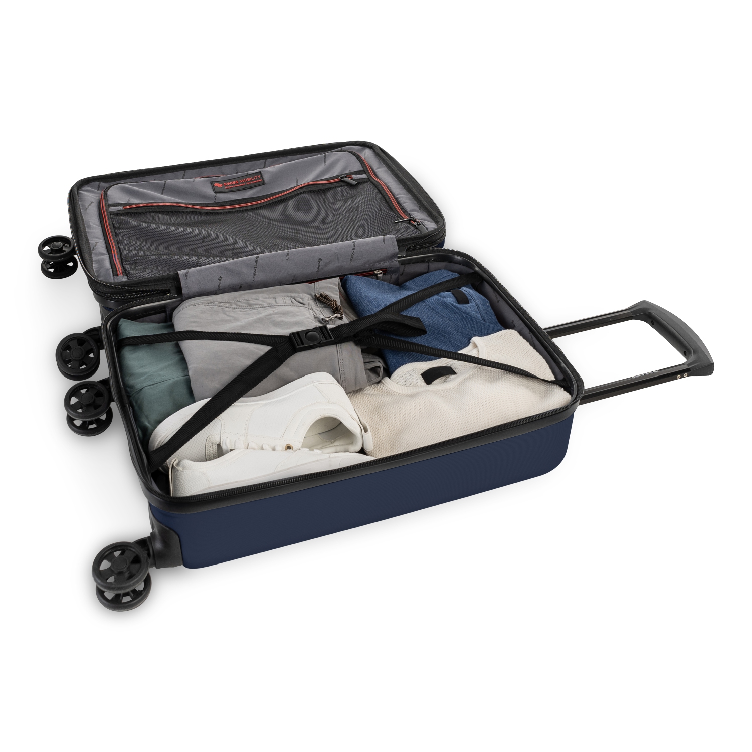 Swiss Mobility - Lga - bagage de cabine rigide - Bleu marine