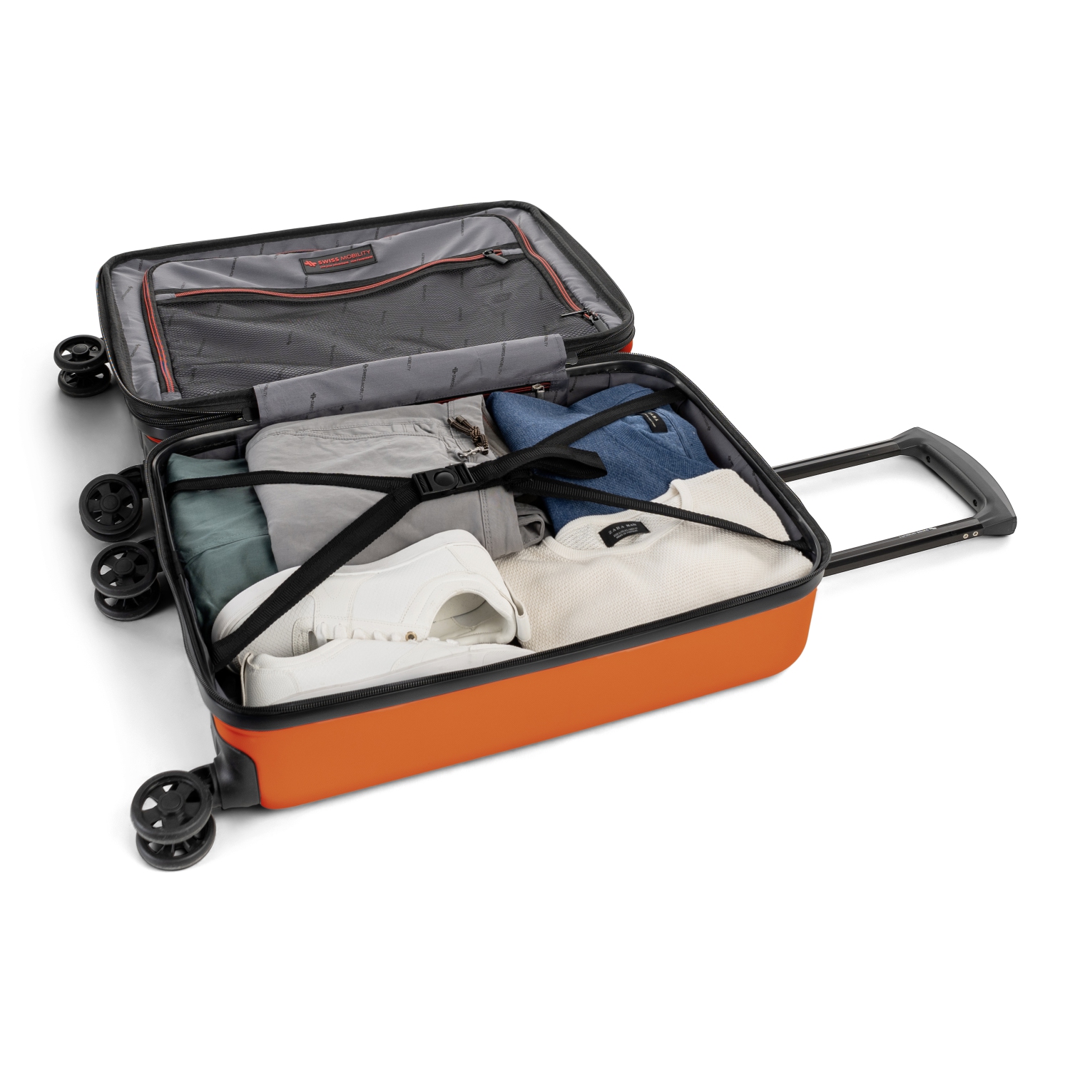 Swiss Mobility - Lga - Carry-On Hard Side Luggage - Orange
