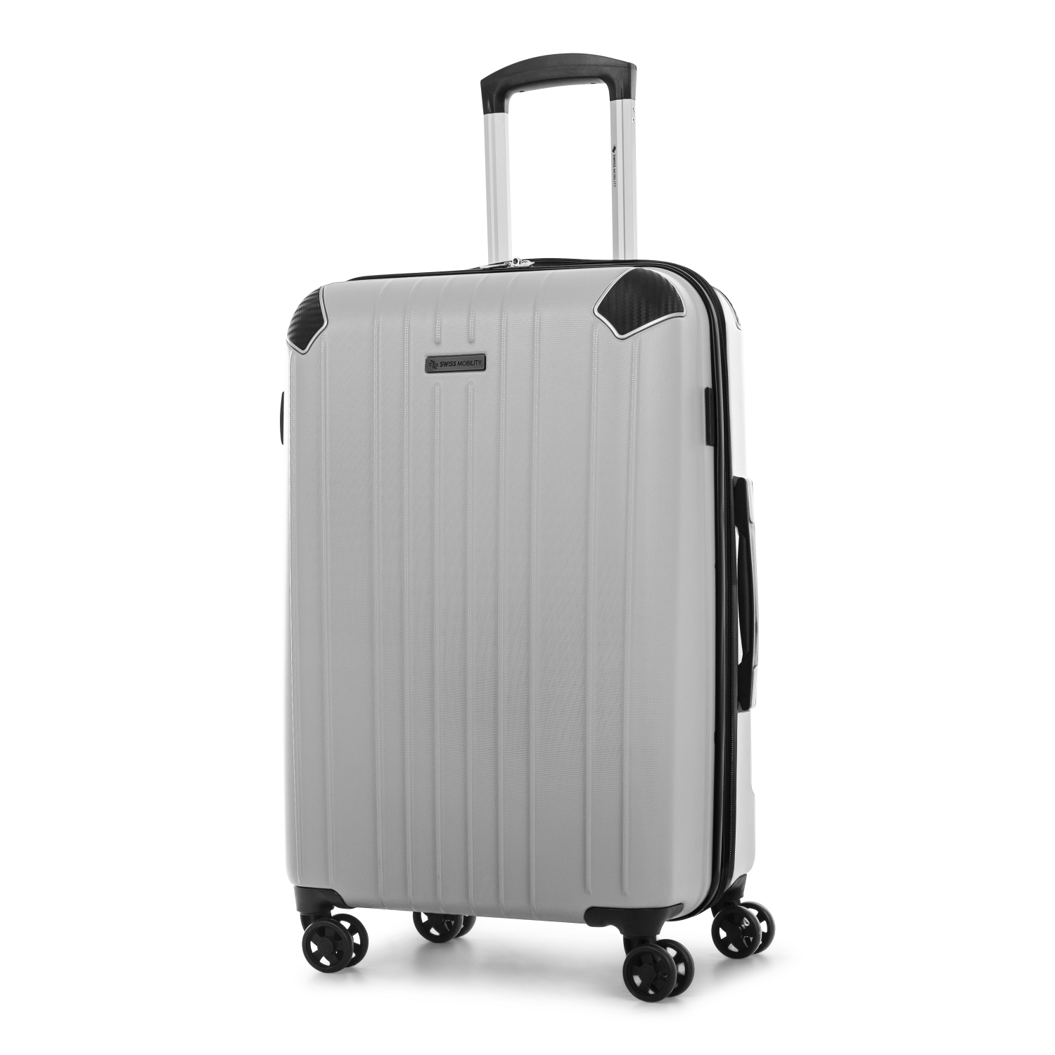 Swiss Mobility - Pvg - 24 Inch Hard Side Luggage - Silver