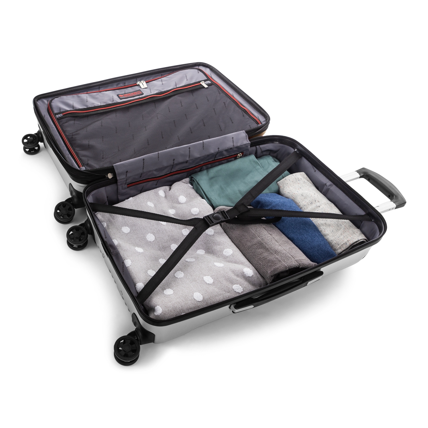 Swiss Mobility - Pvg - 24 Inch Hard Side Luggage - Silver