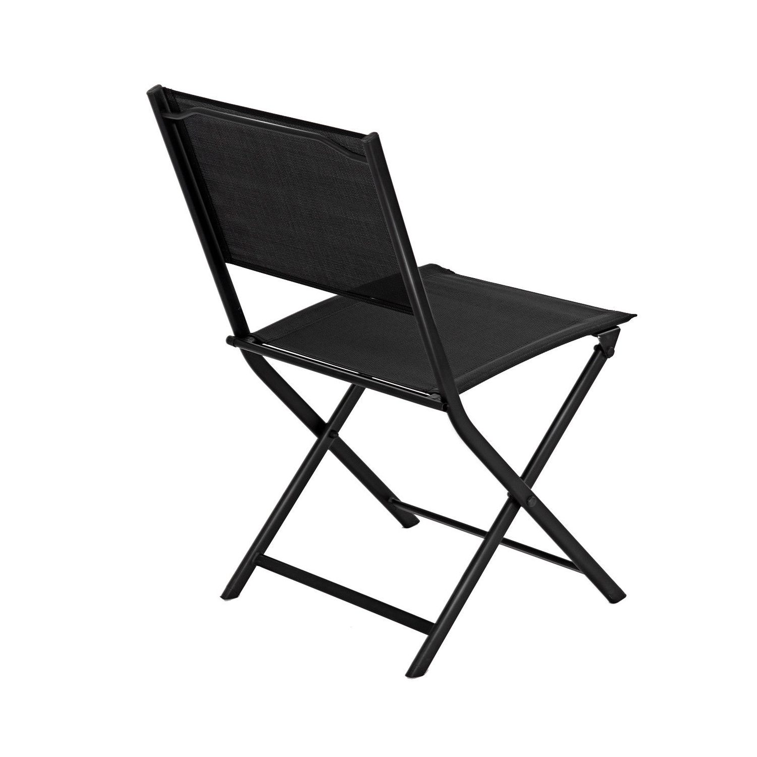 Gymax Outdoor Patio Folding Set of 4 Sling Chairs Camping Deck Garden Pool