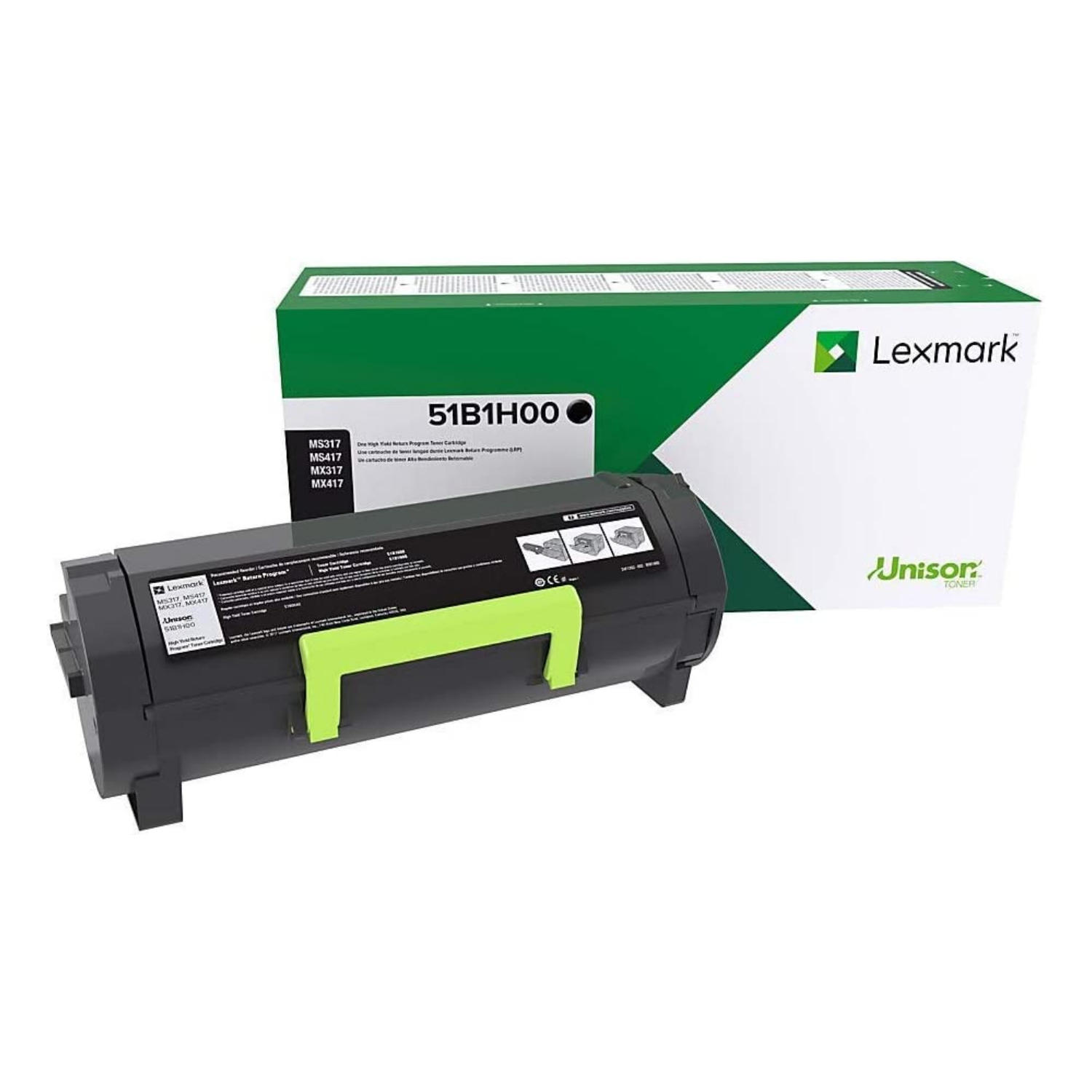 LEXMARK – Cartouche de toner noir d’origine à haut rendement 51B1H00. Pour&nbsp;: MS417, MS517, MS617, MX417, MX517,MX617