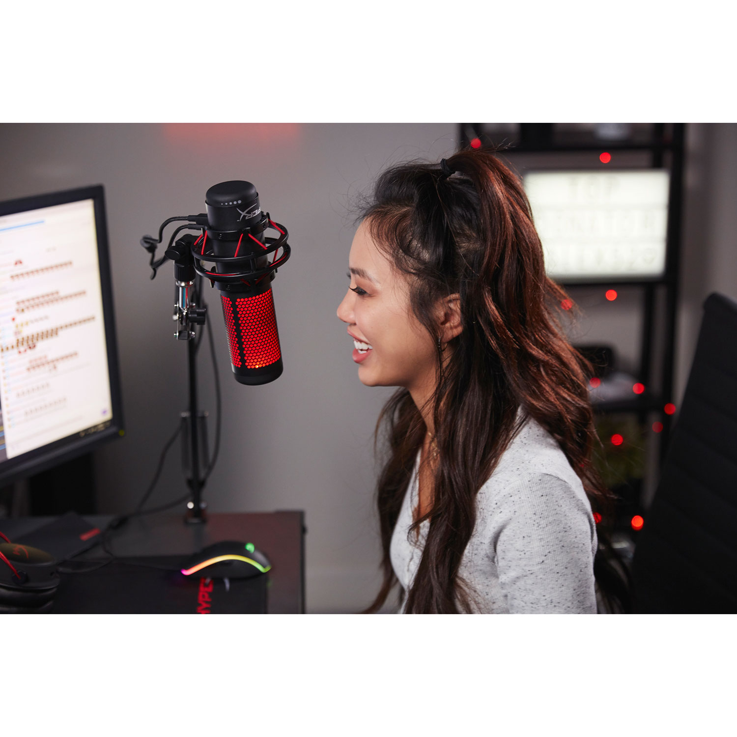 Microphone de jeu USB QuadCast de HyperX - Noir/Rouge