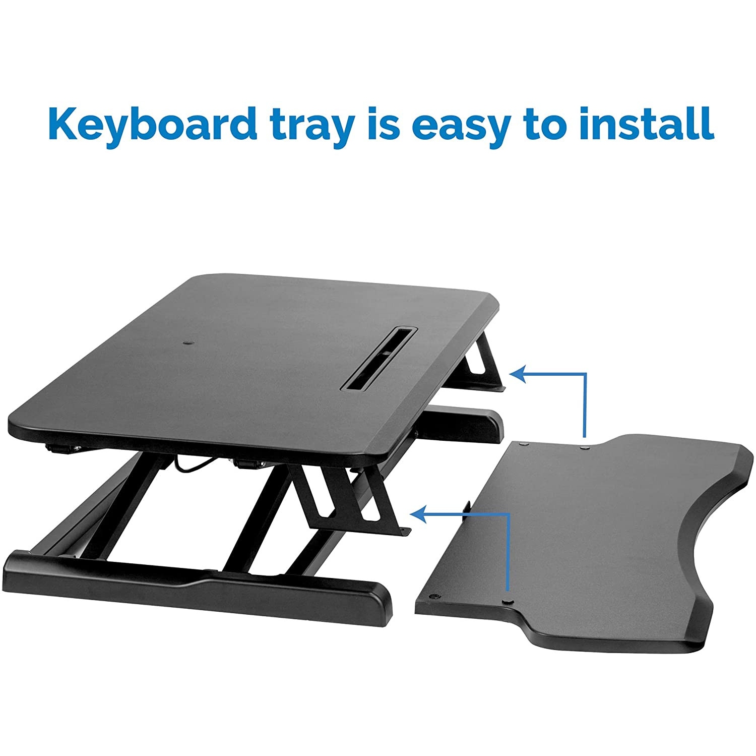 Uplite 32” Standing Desk Riser Laptop and Monitor Sit Stand Workstation with Height Adjustable Fits Dual Monitors