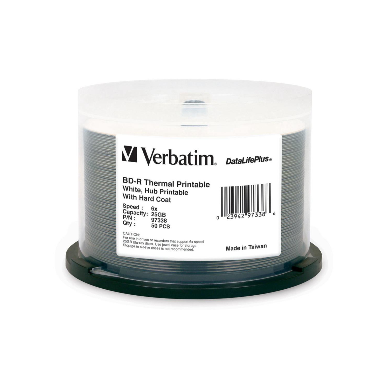 VERBATIM BD-R 25GB 6X DATA THERMAL 50PK SP