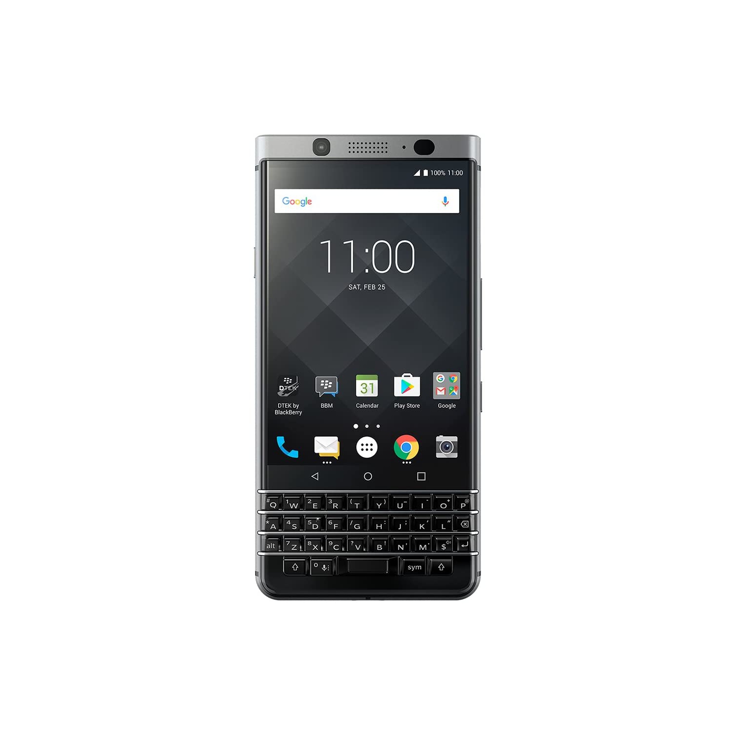 BlackBerry KEYone Unlocked Android Smartphone 4G LTE, 32GB - Open Box -Silver