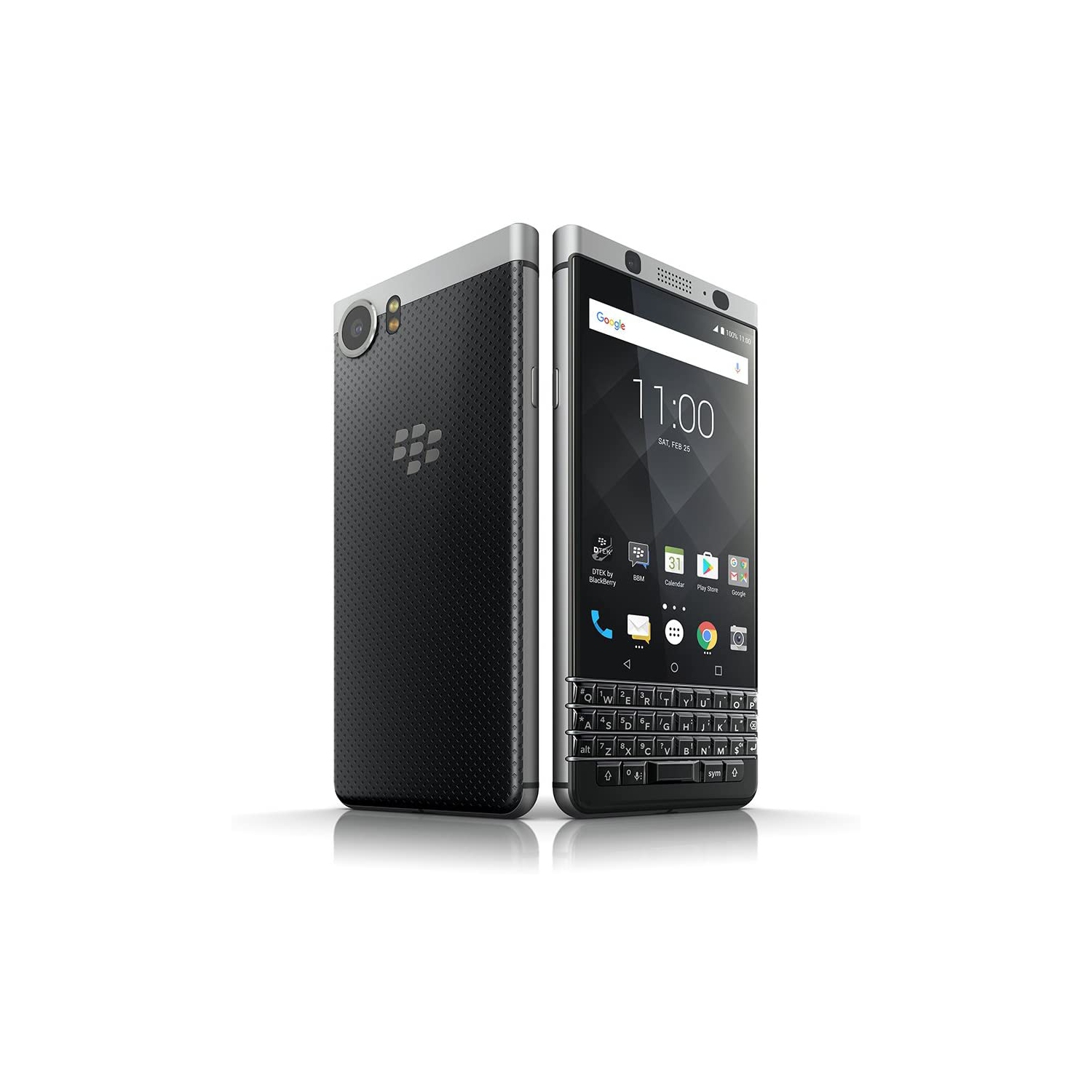 Téléphone intelligent Android déverrouillé BlackBerry KEYone 4G LTE, 32 Go - Boîte ouverte - Argenté