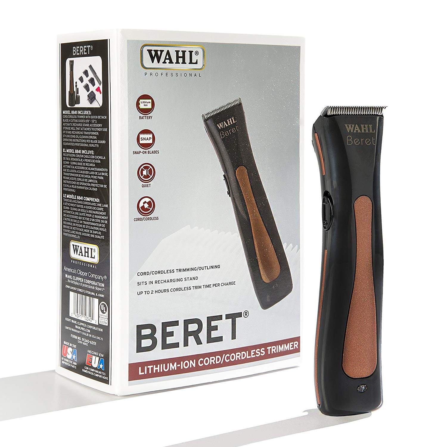 Wahl Professional Beret Lithium Ion Cord/Cordless Trimmer #8841 International Version w/ Seller Warranty