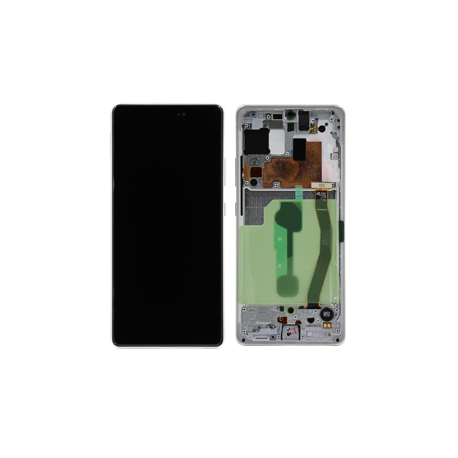 Refurbished (Excellent) - LCD Display Touch Screen Digitizer Assembly + Frame For Samsung Galaxy S10 Lite (SM-G770F) - Prism White