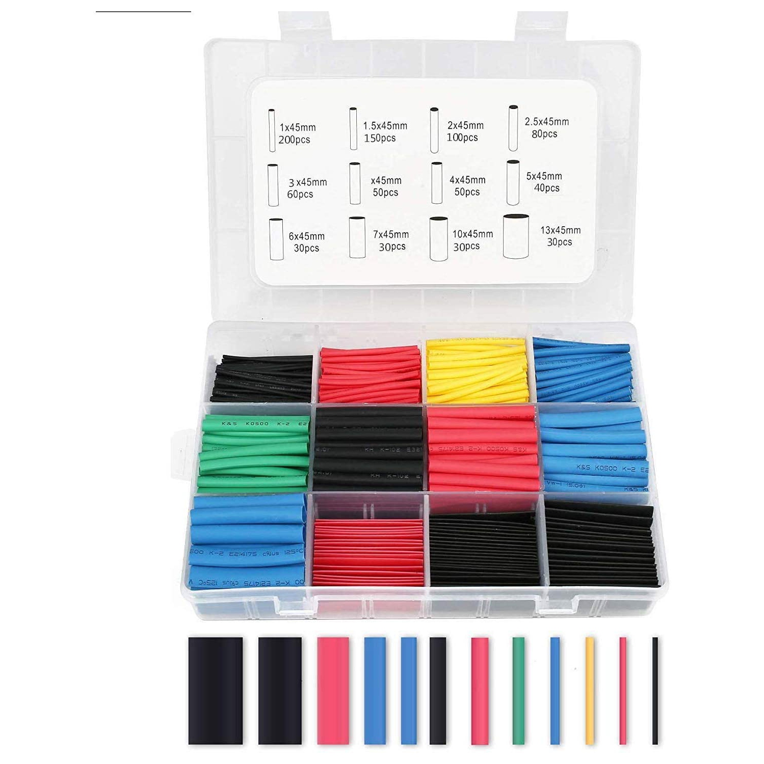 Stanz – Câble de protection de tube thermorétractable 2:1, 850 pièces, 5, couleur, taille 12