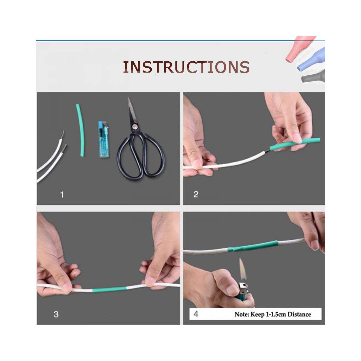 Stanz – Câble de protection de tube thermorétractable 2:1, 850 pièces, 5, couleur, taille 12
