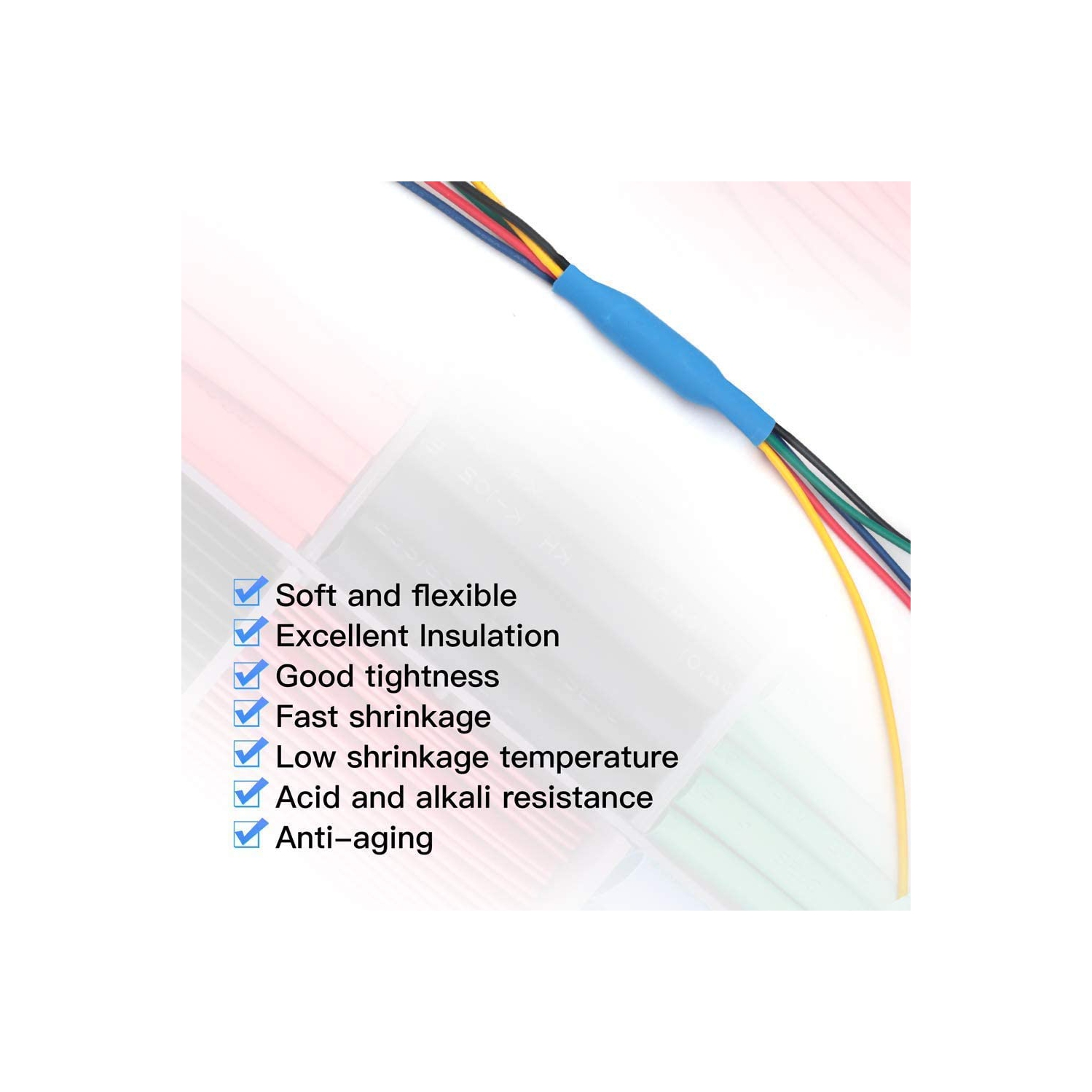 Stanz – Câble de protection de tube thermorétractable 2:1, 850 pièces, 5, couleur, taille 12