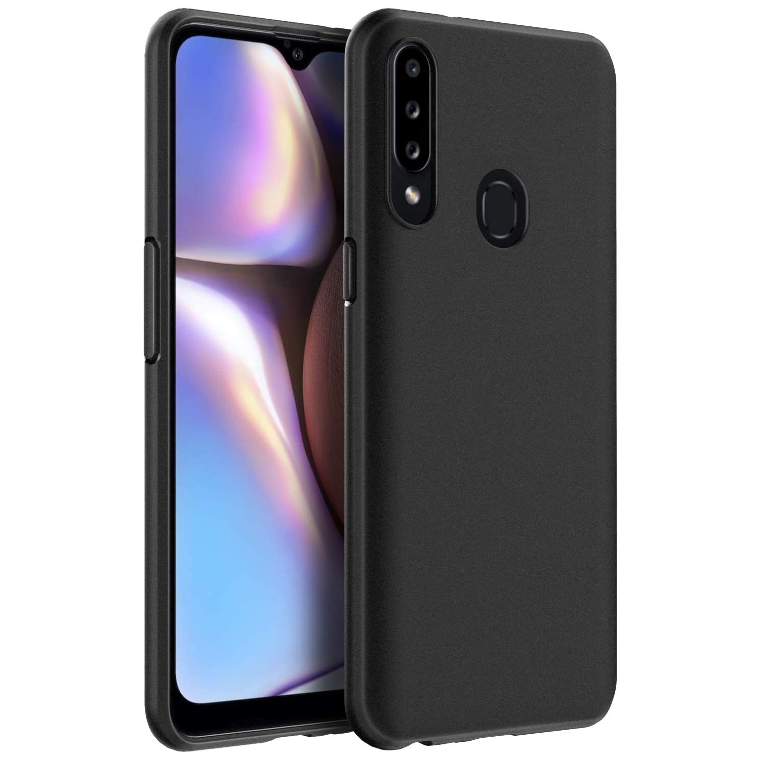 【CSmart】 Ultra Thin Soft TPU Silicone Jelly Bumper Back Cover Case for Samsung Galaxy A20s, Black